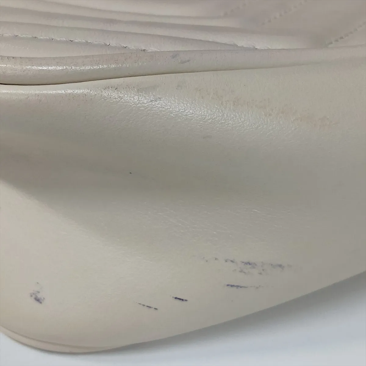 GG Marmont 447632 Leather Chain Shoulder Bag, White — view 10