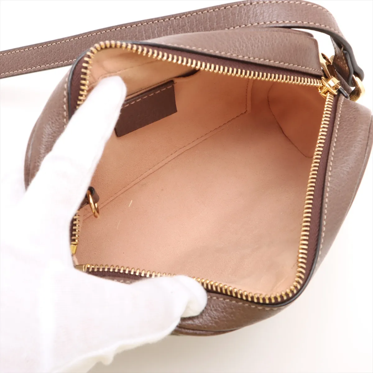 GG Supreme Ophidia PVC x Leather Shoulder Bag, Beige, 517350 — view 6