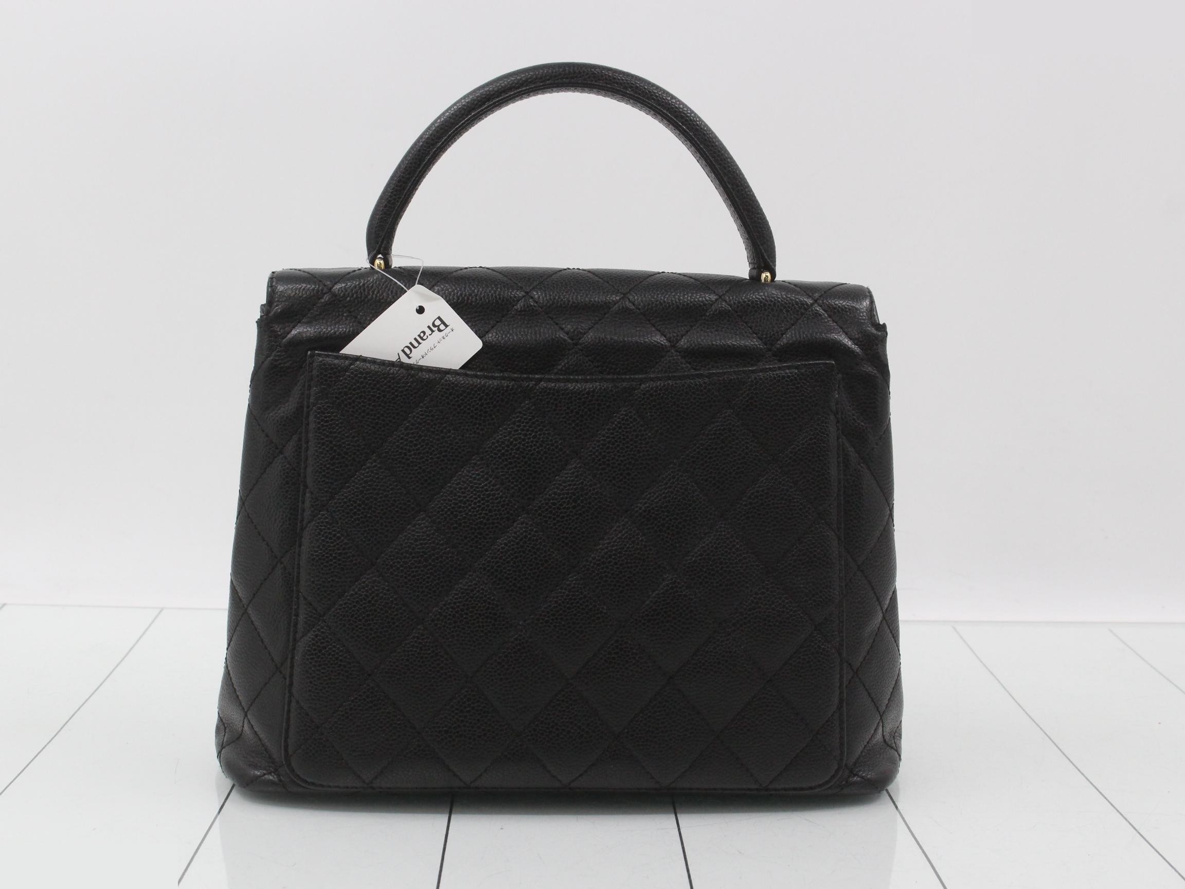 Caviar leather handbag with Coco Mark — view 2