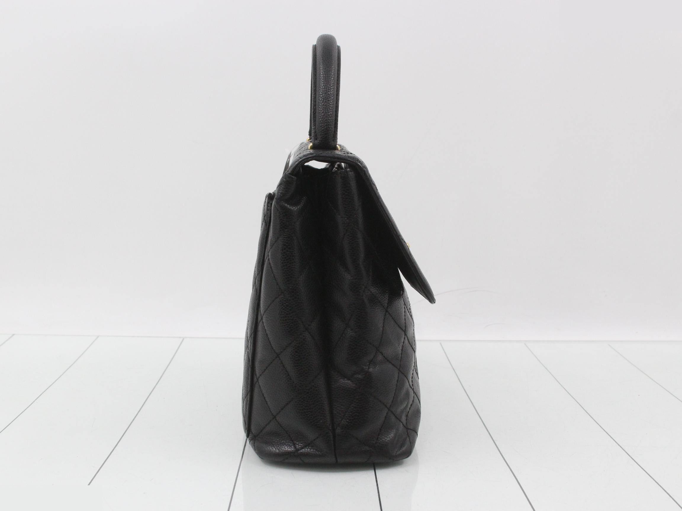 Caviar leather handbag with Coco Mark — view 4