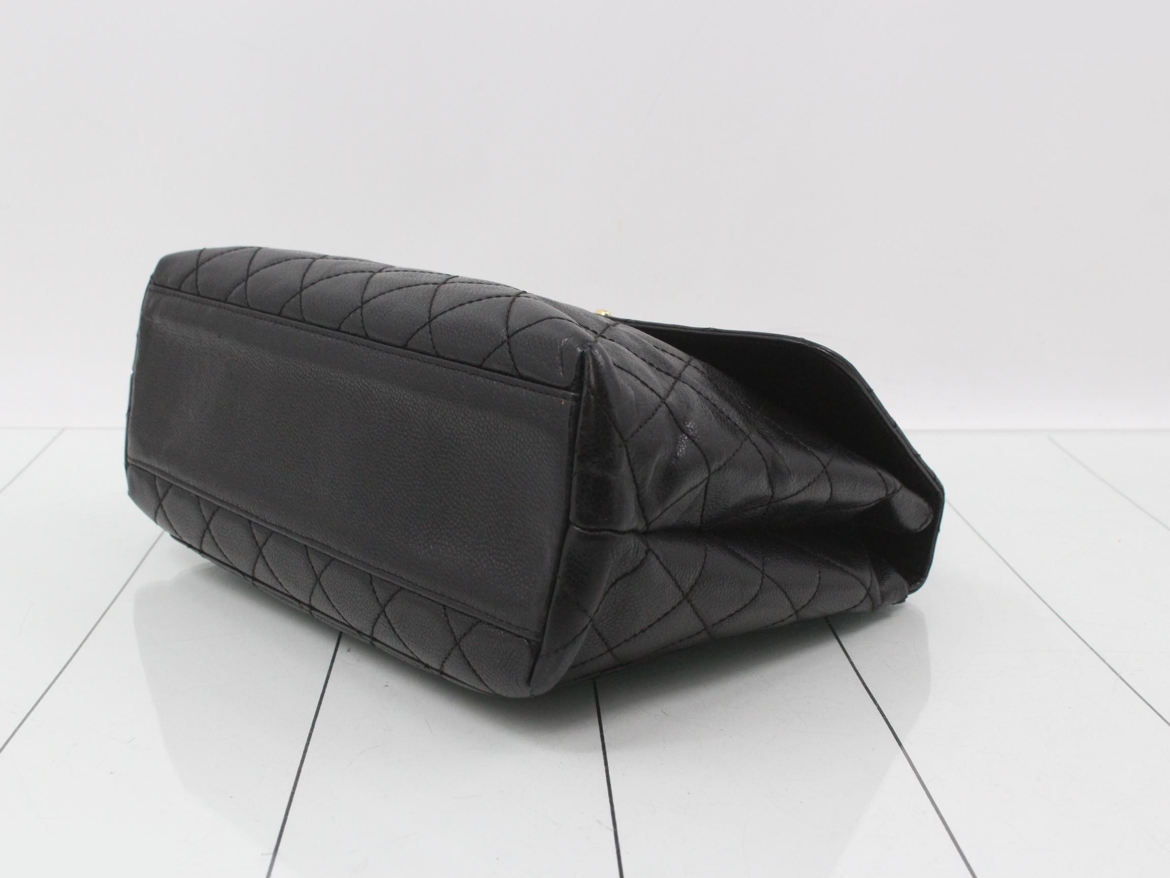 Caviar leather handbag with Coco Mark — view 6