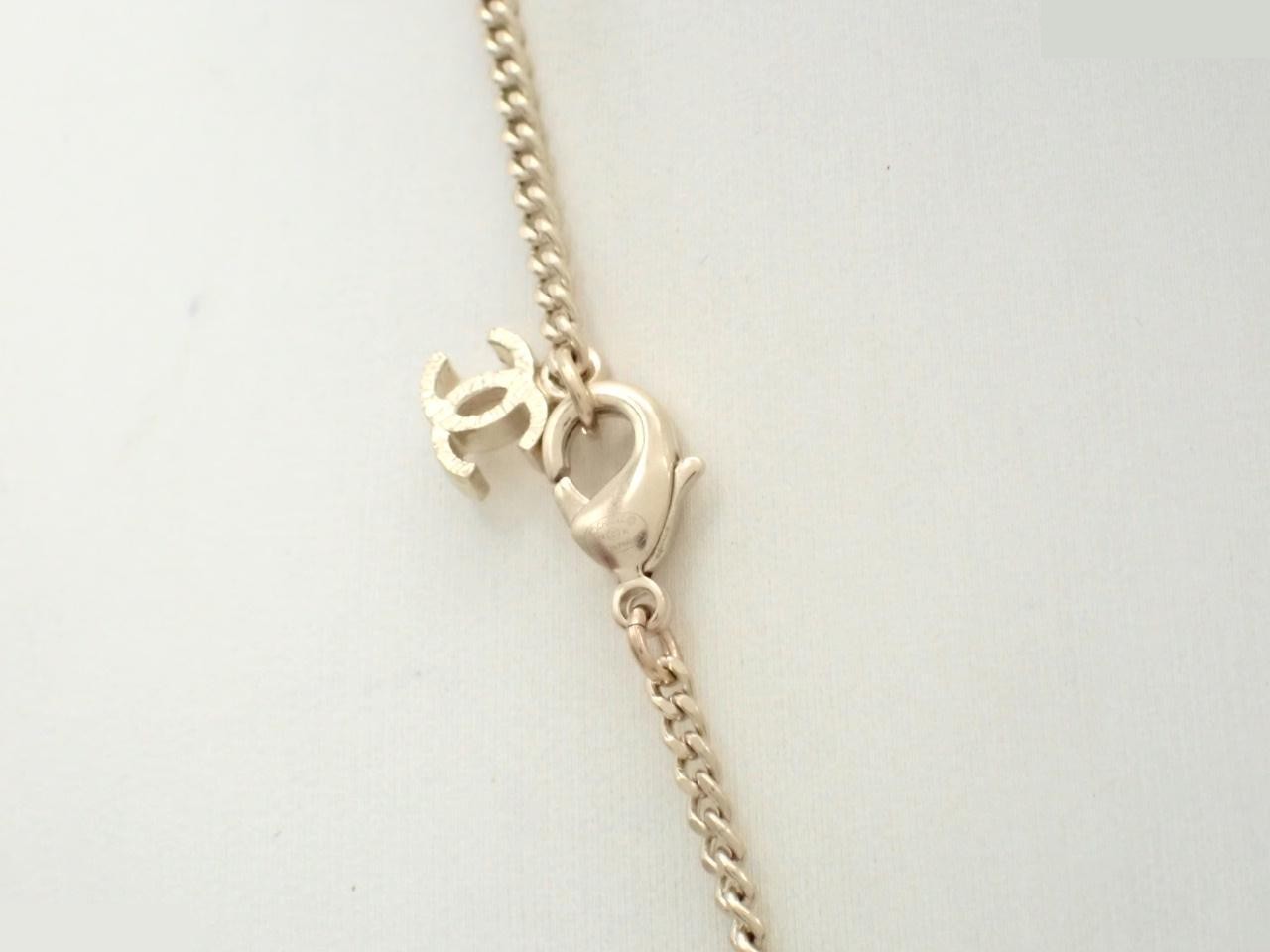 necklace, Coco Mark, tweed motif, gold, A14K — view 2