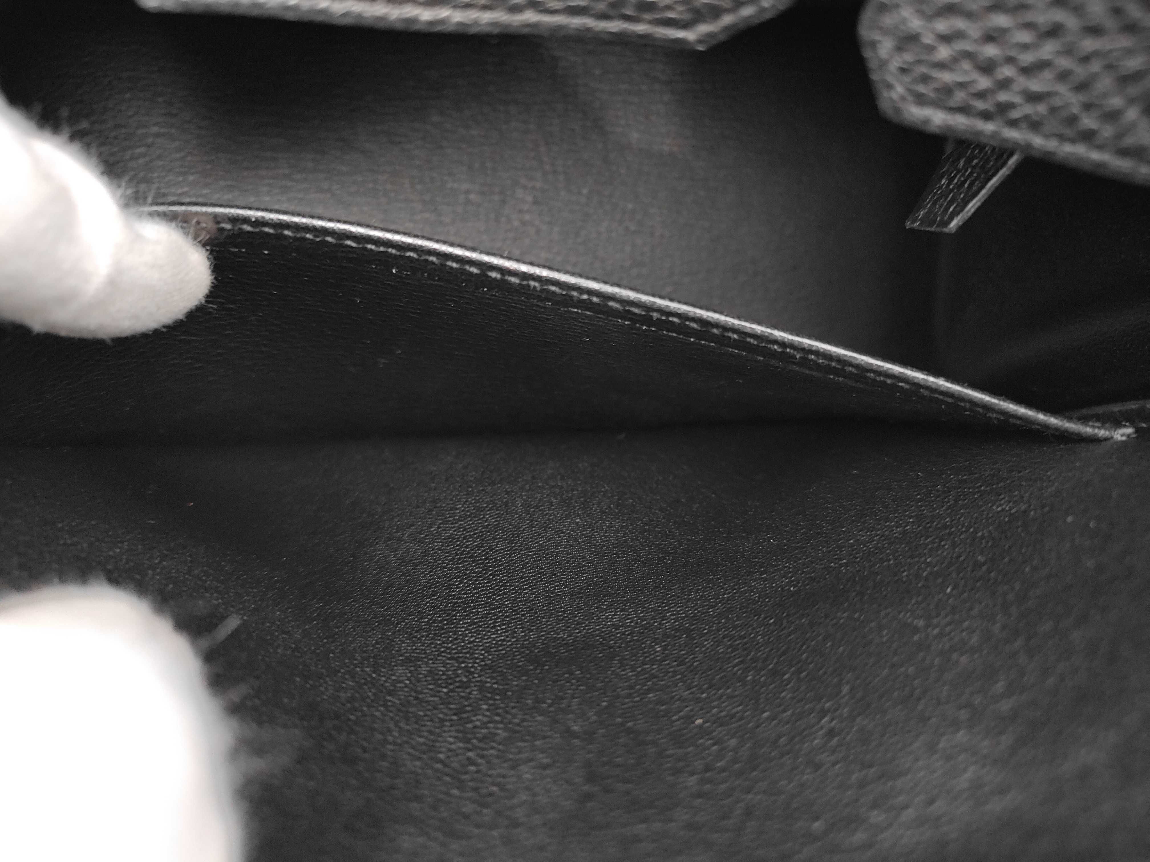 Birkin 25 Togo Black Silver Hardware O Stamp Handbag — view 11