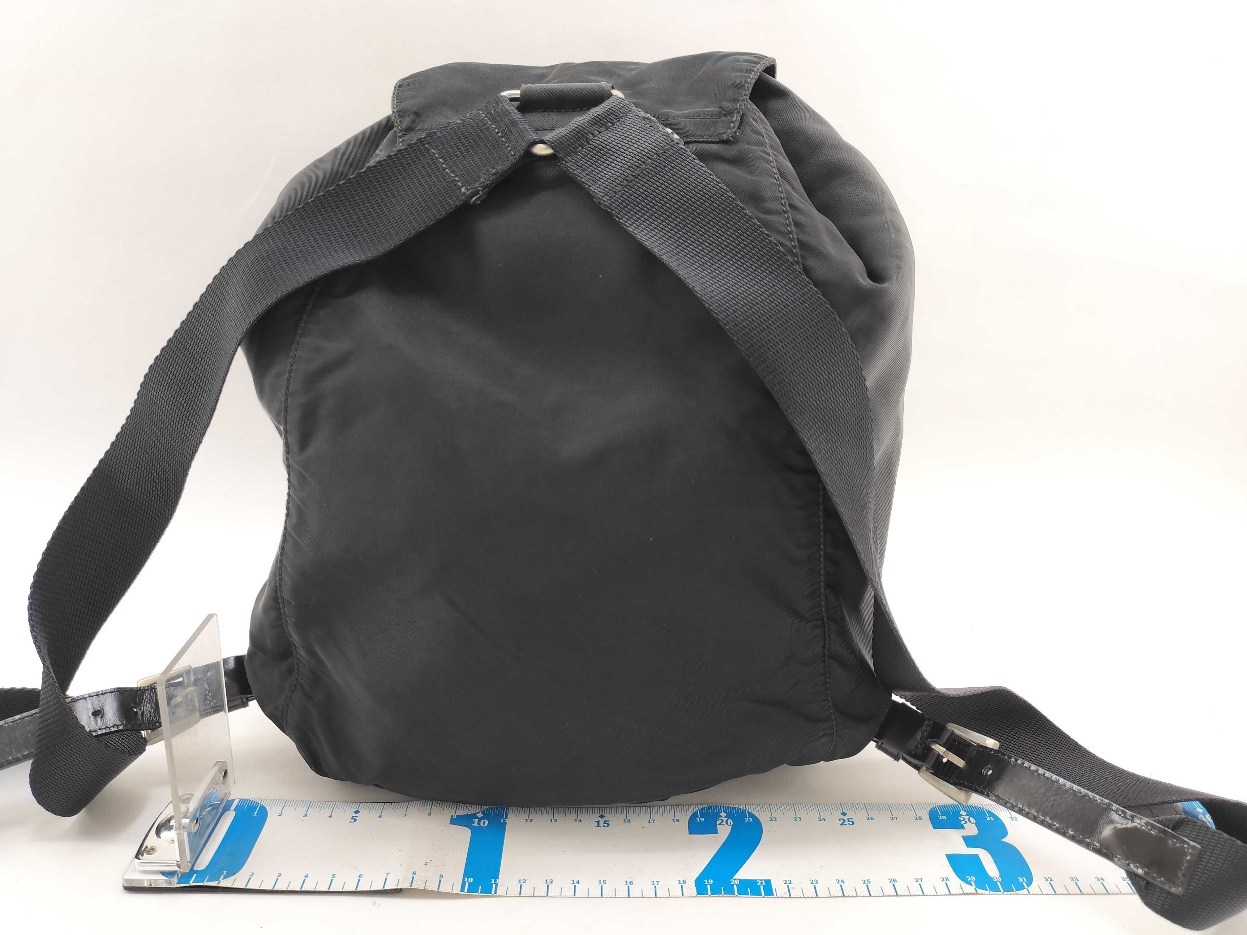 nylon backpack, black backpack. — view 2
