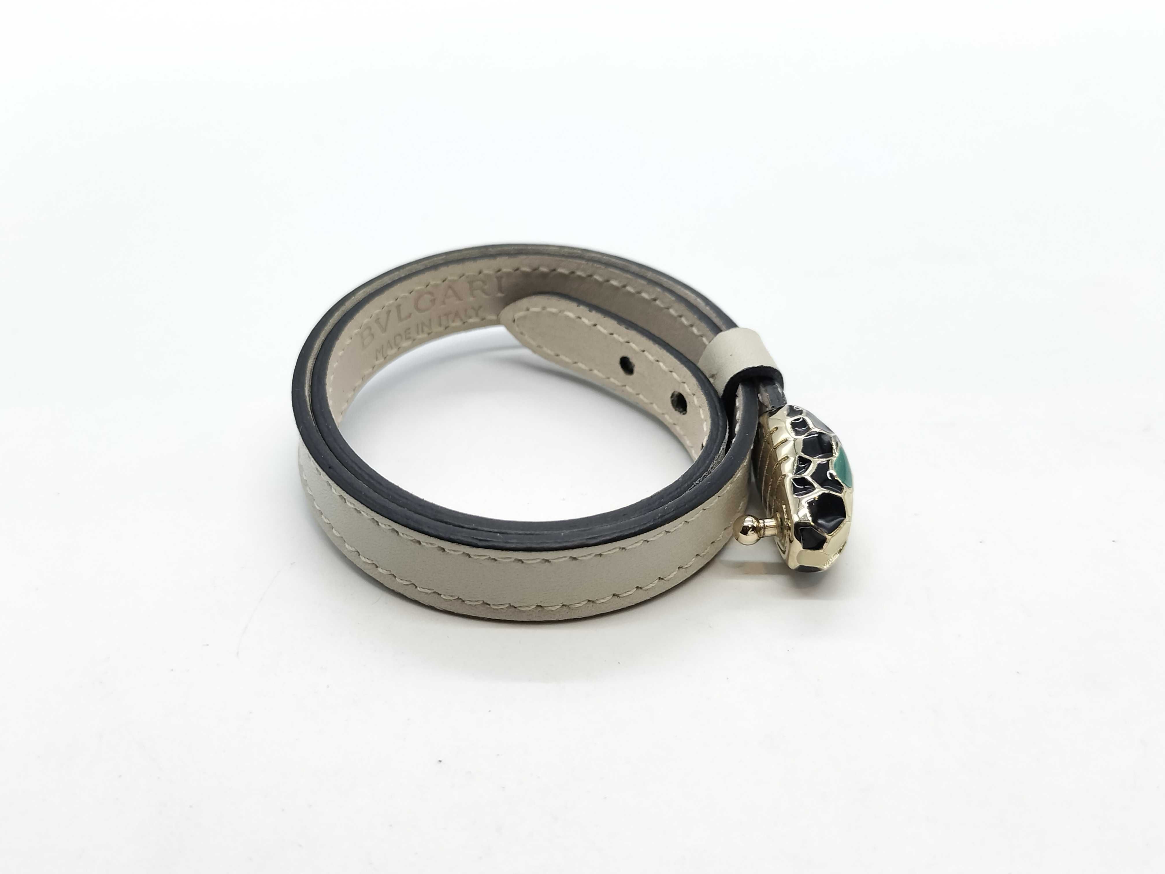 Serpenti Forever Leather Bracelet/Bangle — view 2