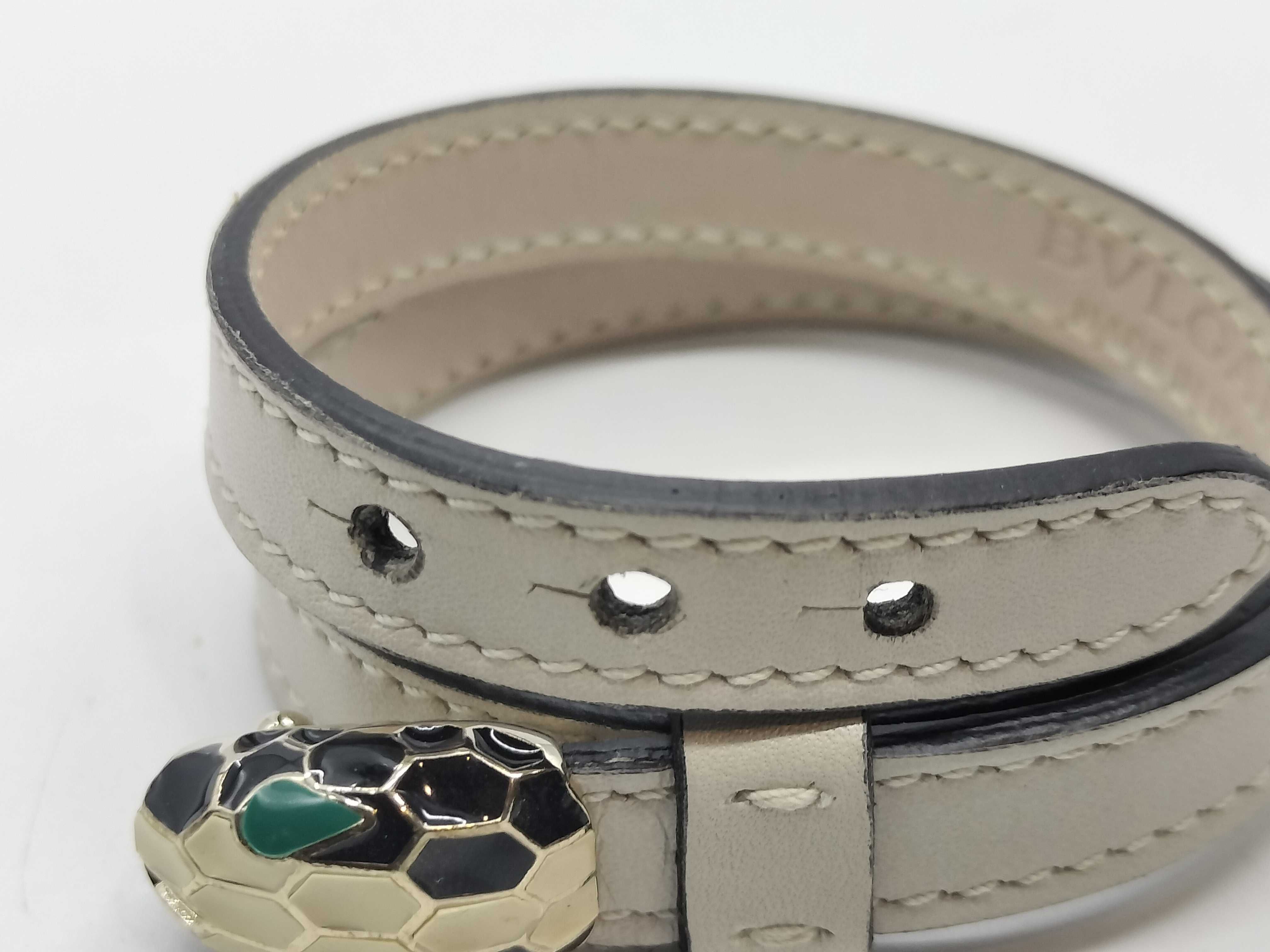 Serpenti Forever Leather Bracelet/Bangle — view 6