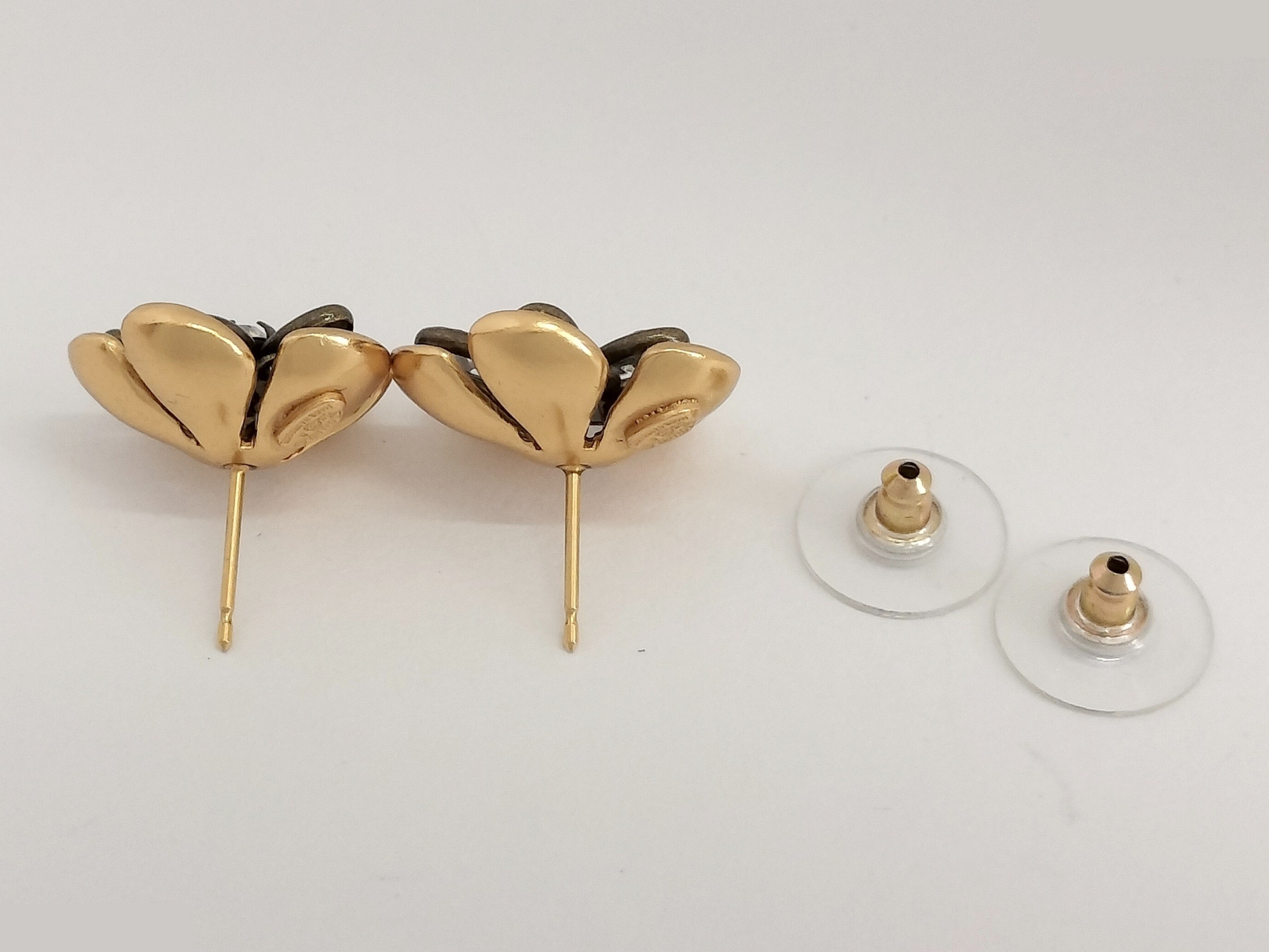 Coco Camellia Gold Earrings — view 2