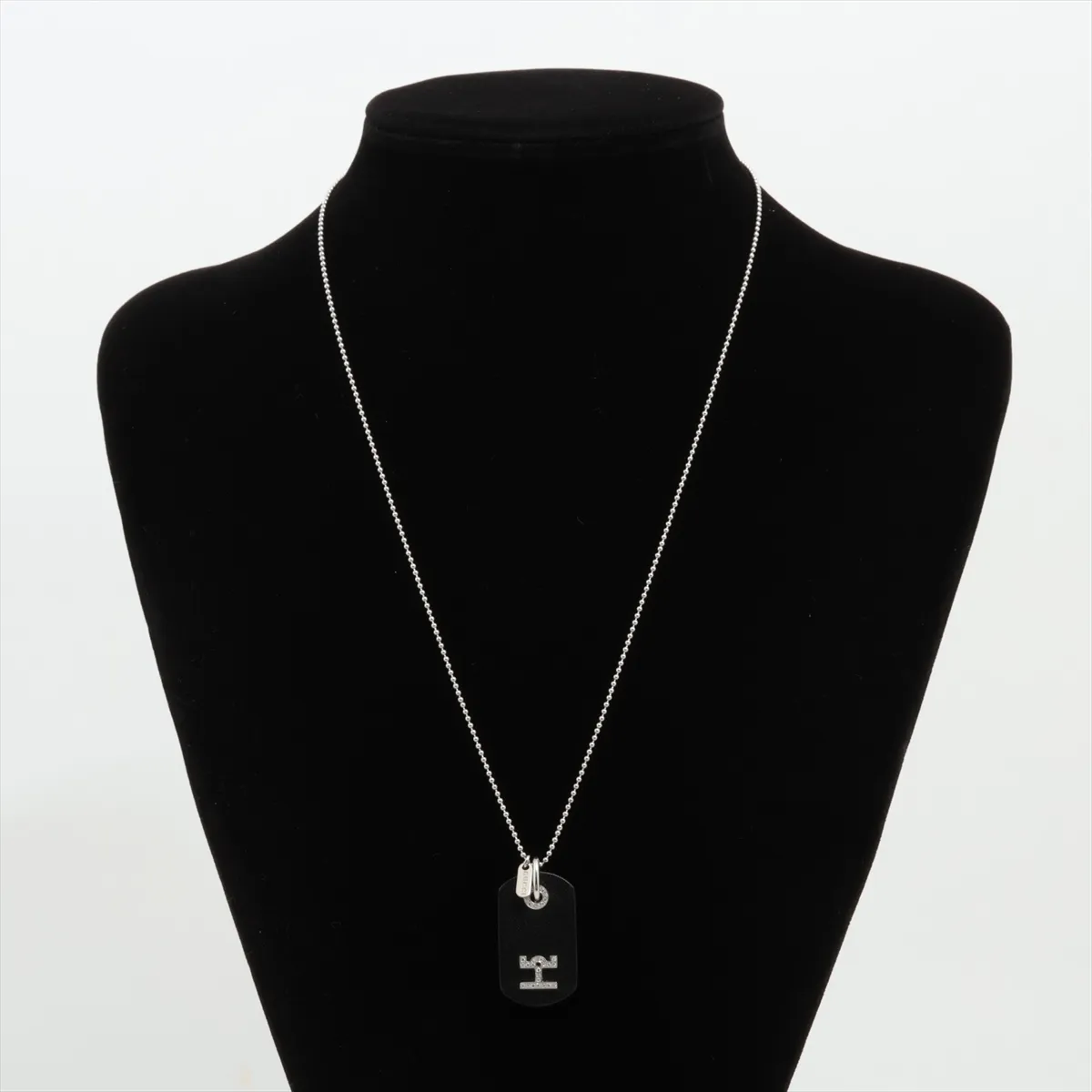diamond necklace, 750 (WG), total weight 10.1g, some plating peeling. — view 5