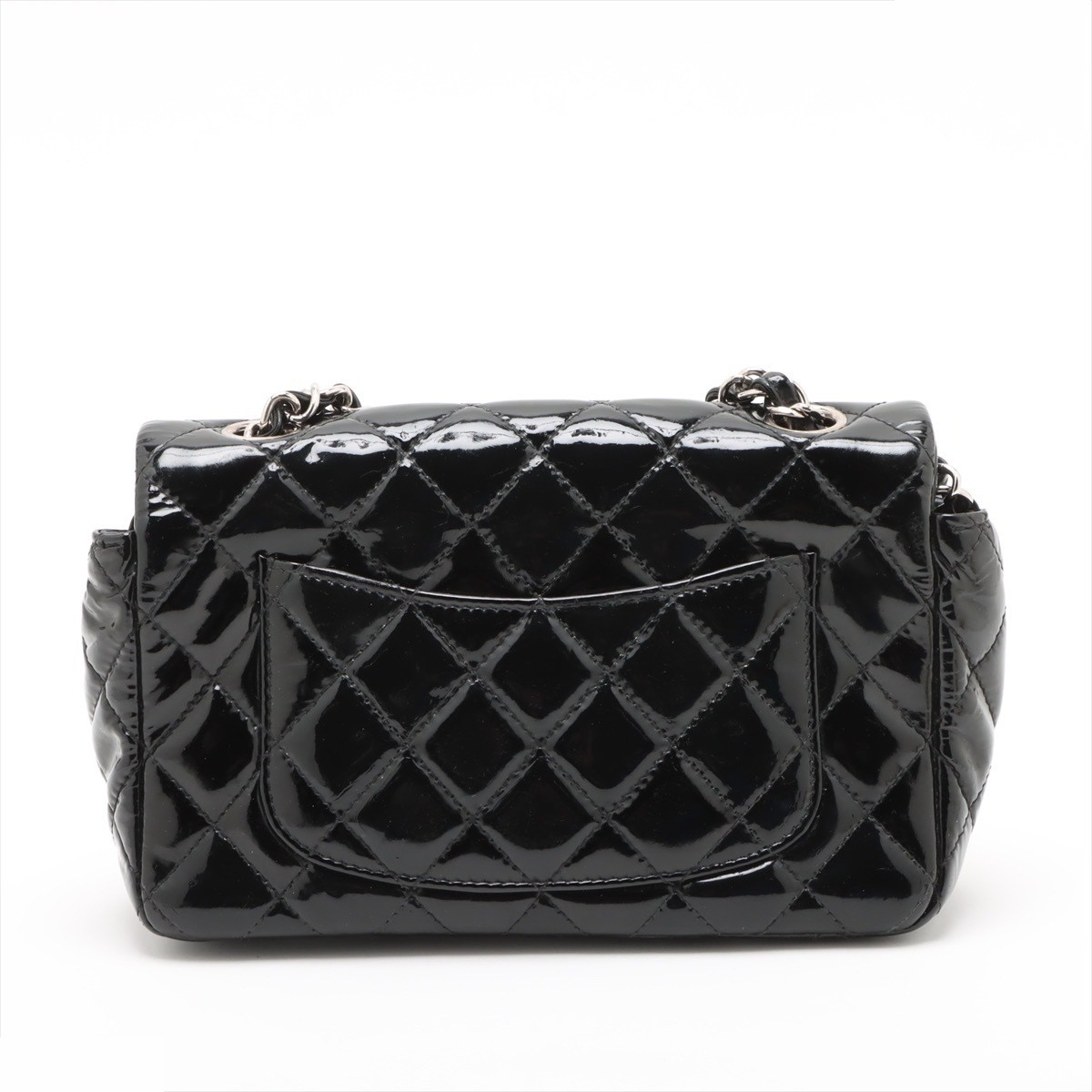 Mini Matelassé 20 Patent Leather Single Flap Single Chain Bag — view 2