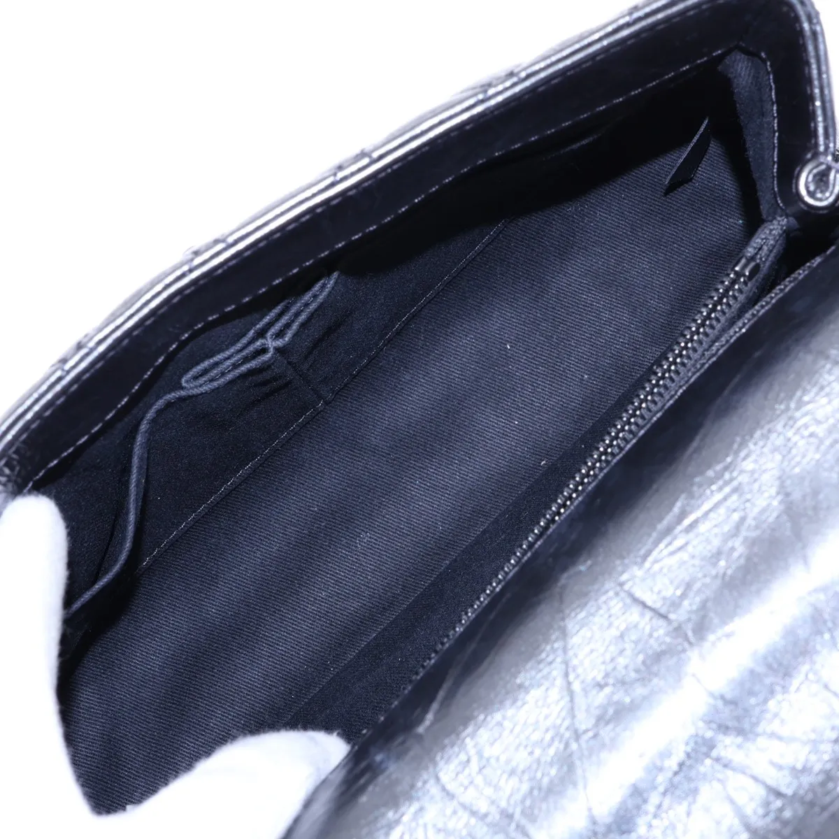 Coco Handle 29 S Vintage Calf 2-Way Handbag, Silver, Silver Hardware, 29492388, Serial Number 29-series, A92991 — view 8