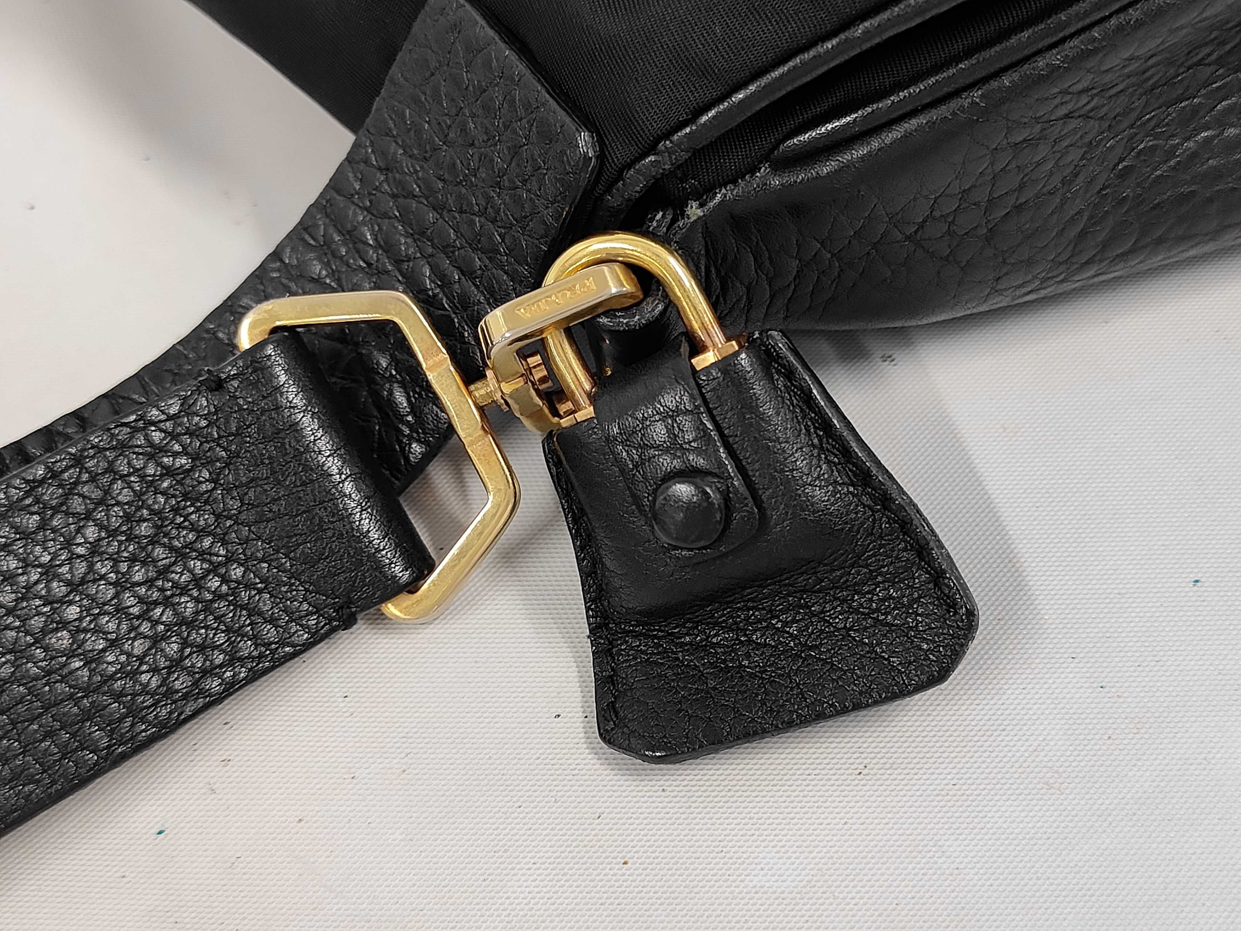 One-Shoulder Bag, Turnlock Closure, Nylon, Black Shoulder Bag — view 6