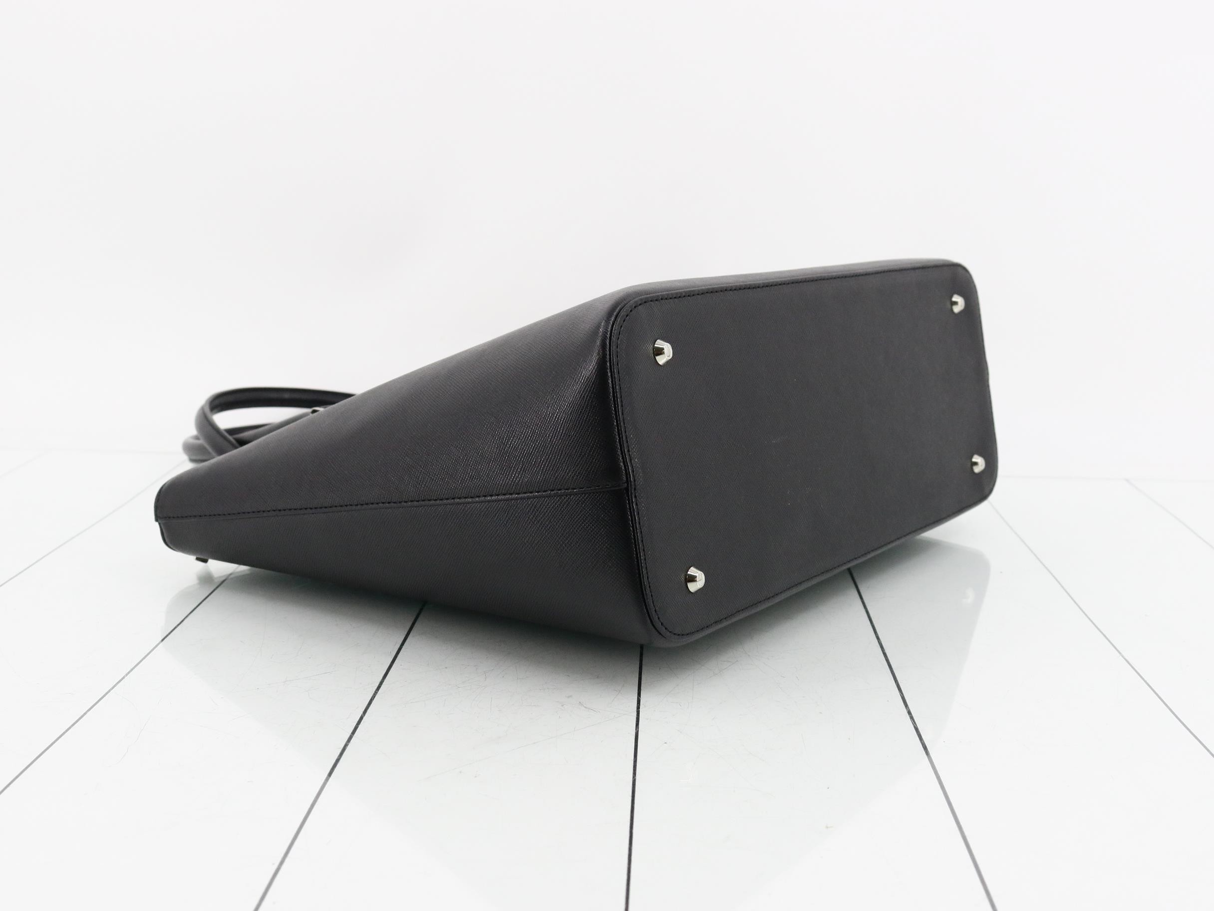 Leather tote bag, black — view 5