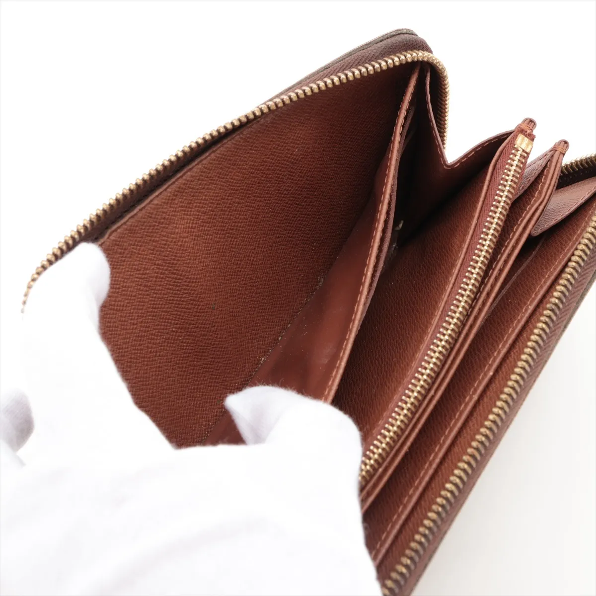 Monogram Zippy Wallet M60017 SP0028 Brown Round Zip Wallet — view 4