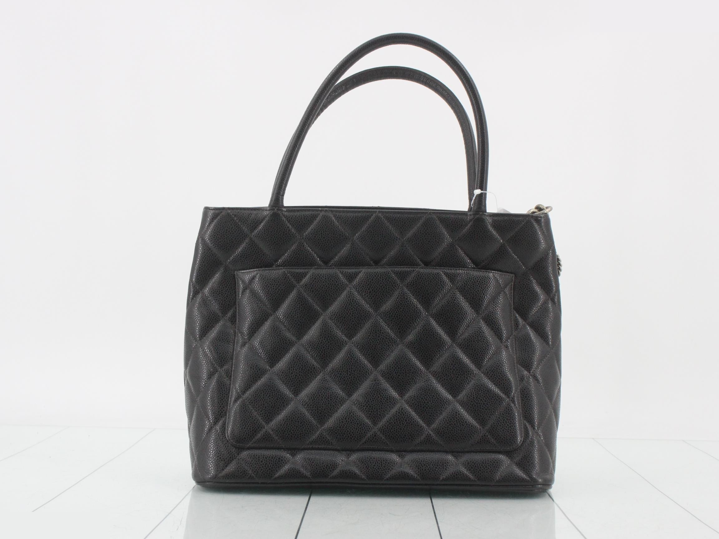 Caviar Skin Coco Mark SV Medal Reissue Tote Bag — view 2