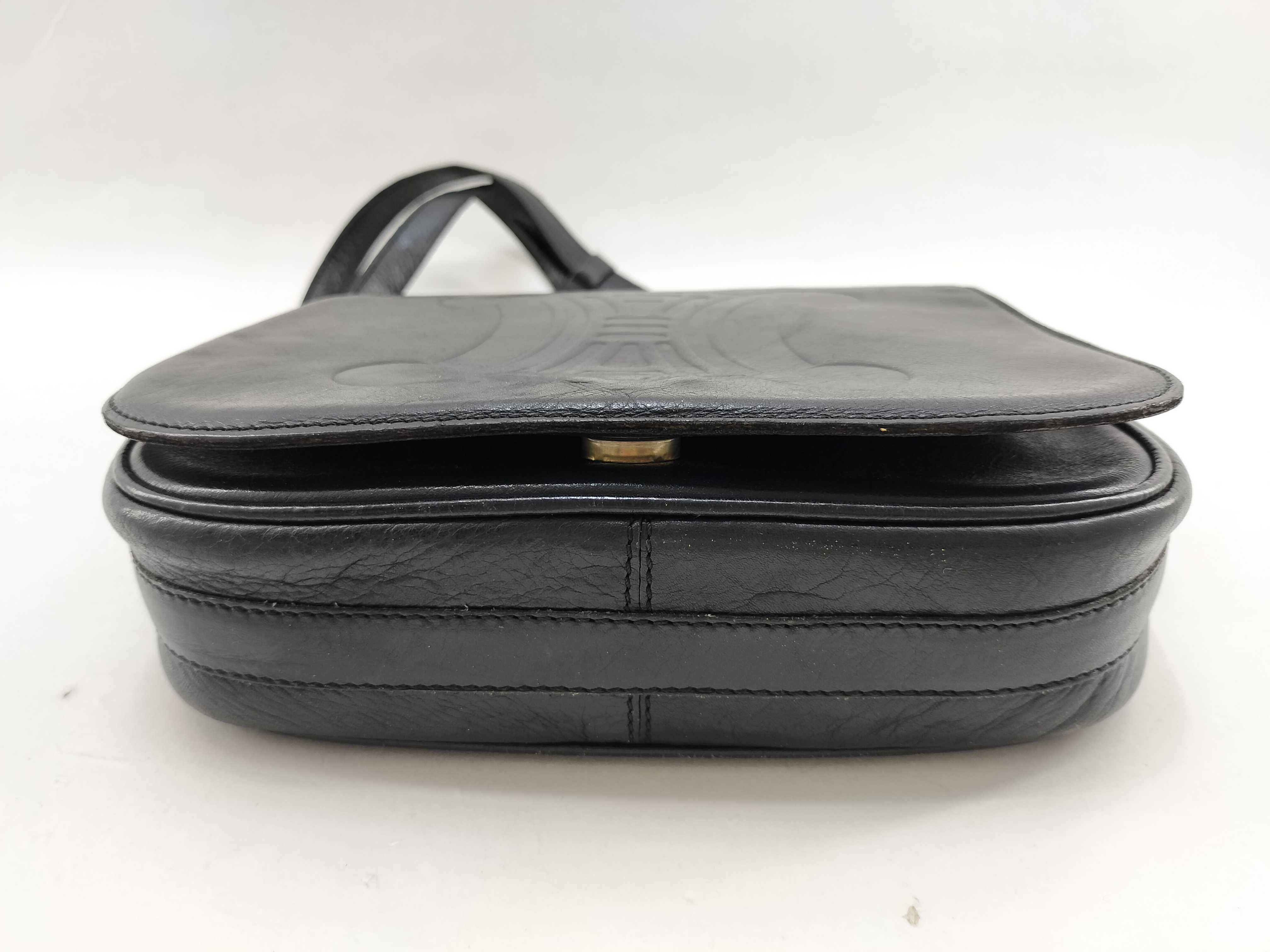 Triomphe Leather Shoulder Bag Crossbody Shoulder Bag — view 3