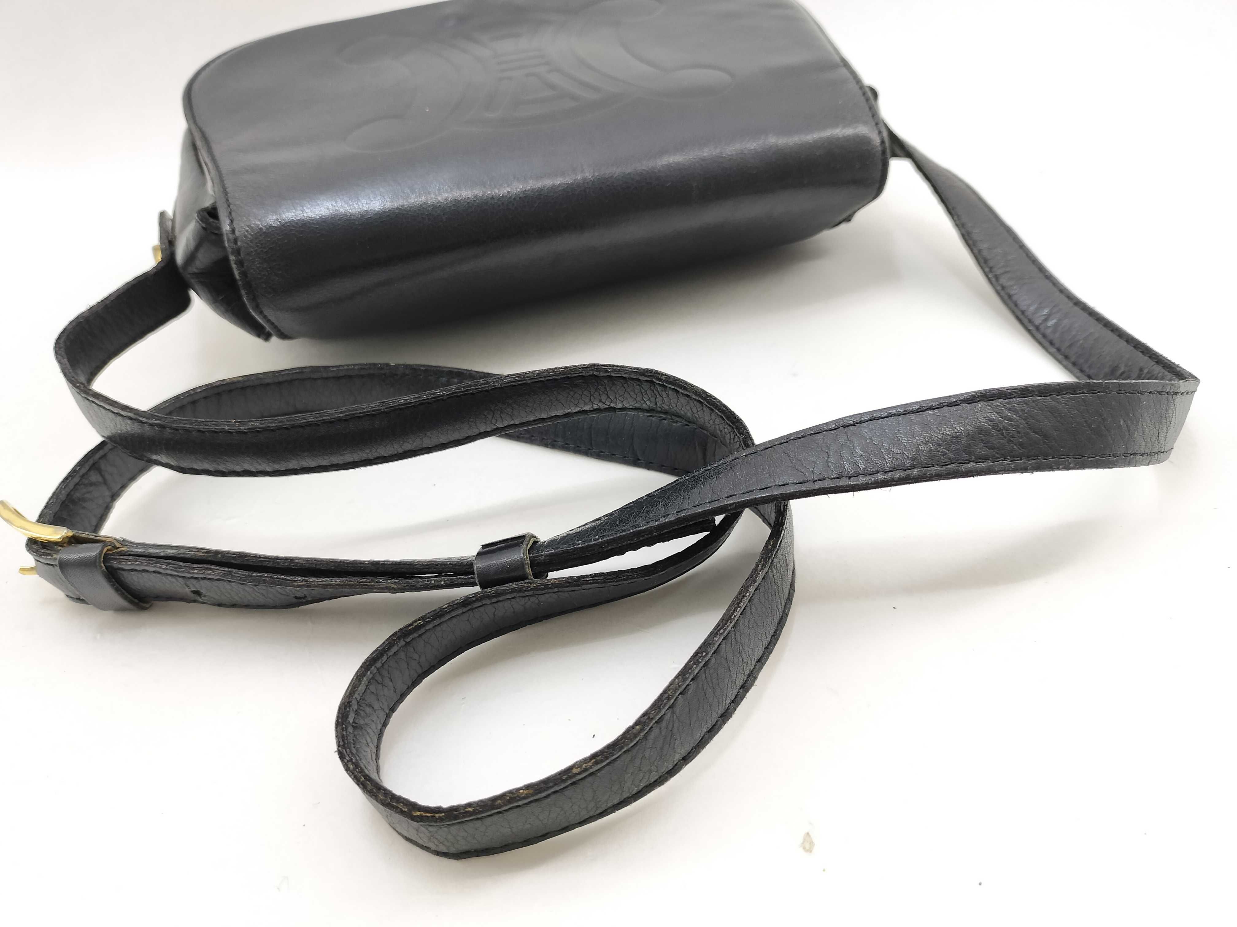 Triomphe Leather Shoulder Bag Crossbody Shoulder Bag — view 6