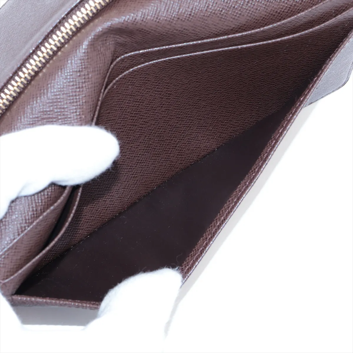 Damier Portefeuille Brazza TS0183 Brown Long Wallet Number of Pockets 14 — view 4