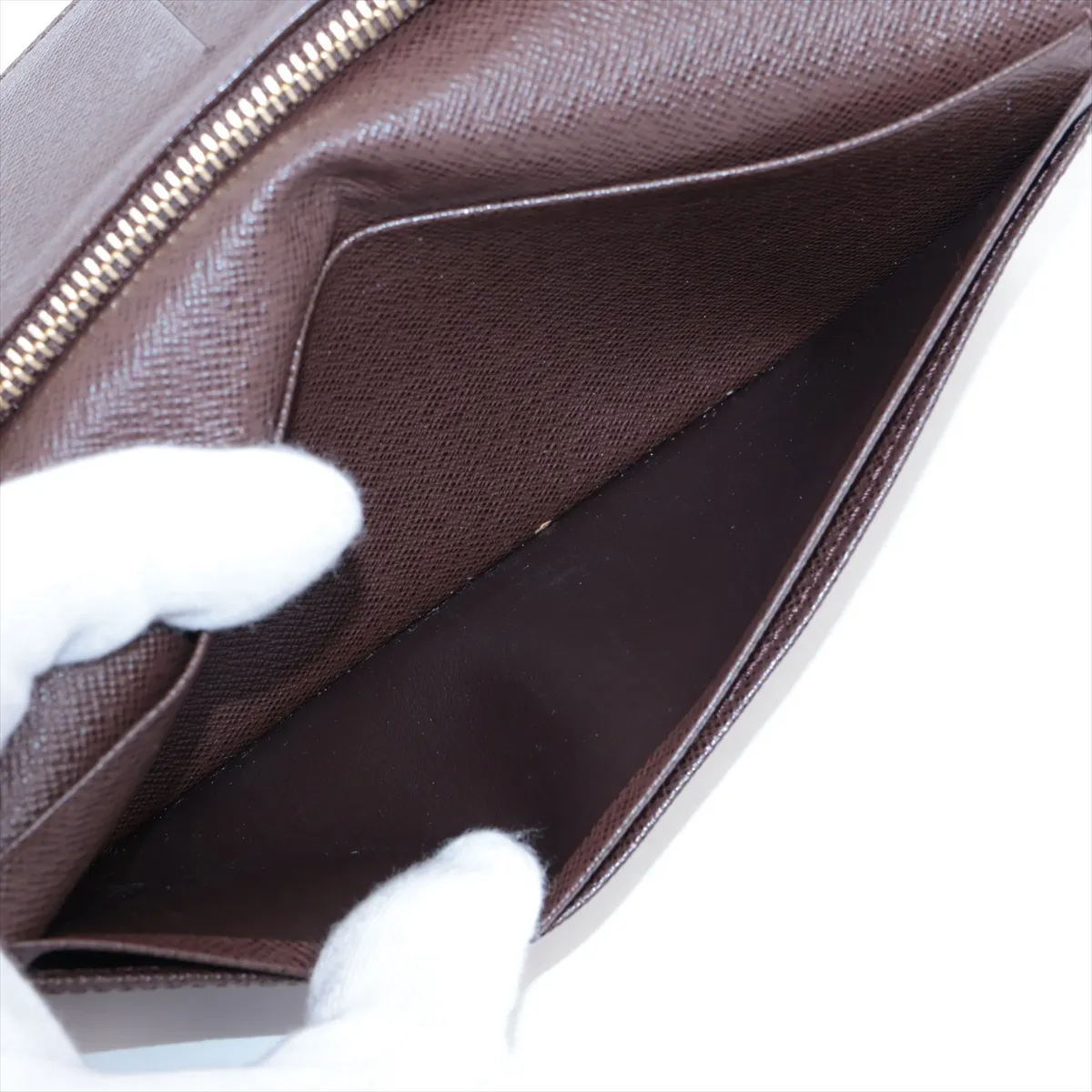 Damier Portefeuille Brazza TS0183 Brown Long Wallet Number of Pockets 14 — view 5