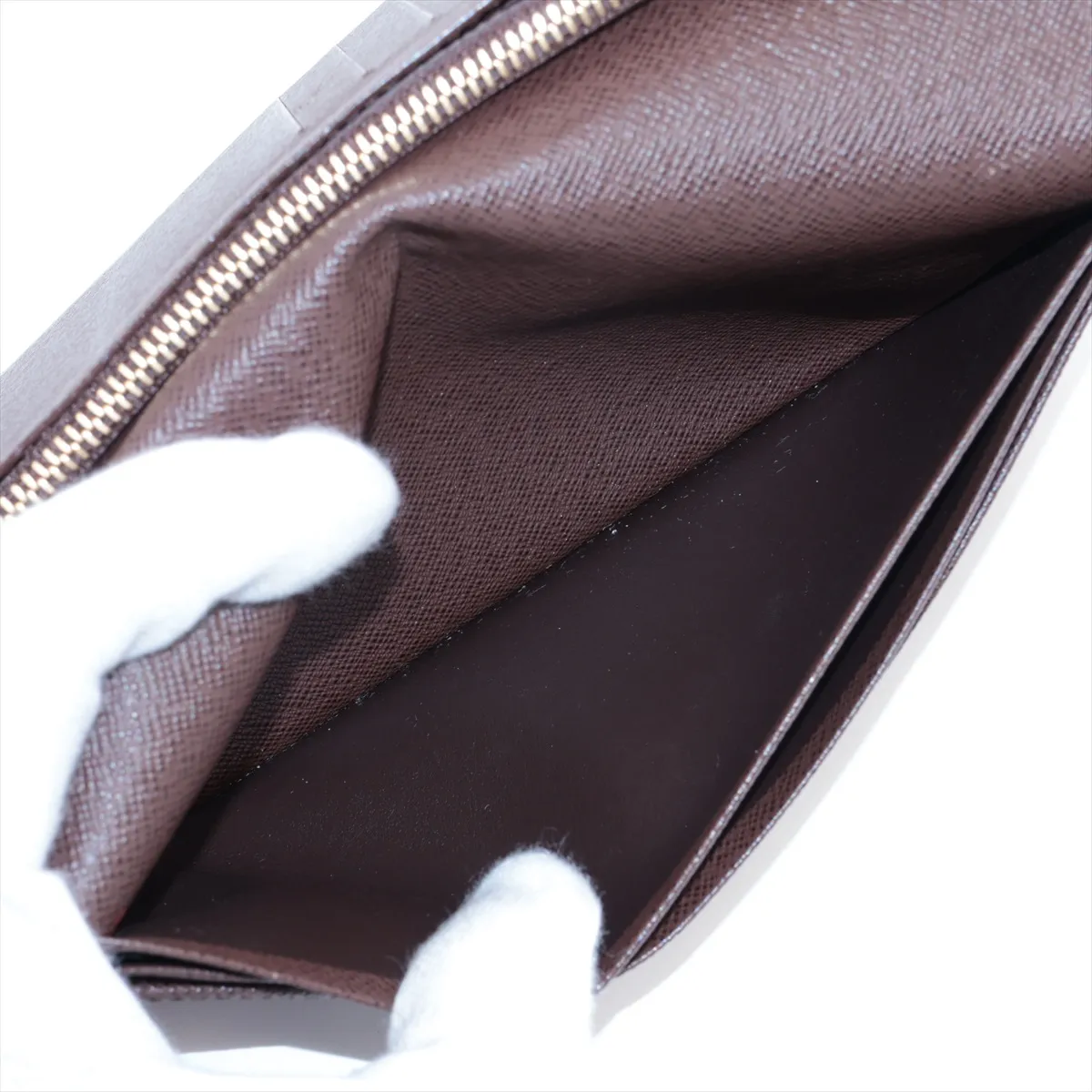 Damier Portefeuille Brazza TS0183 Brown Long Wallet Number of Pockets 14 — view 6