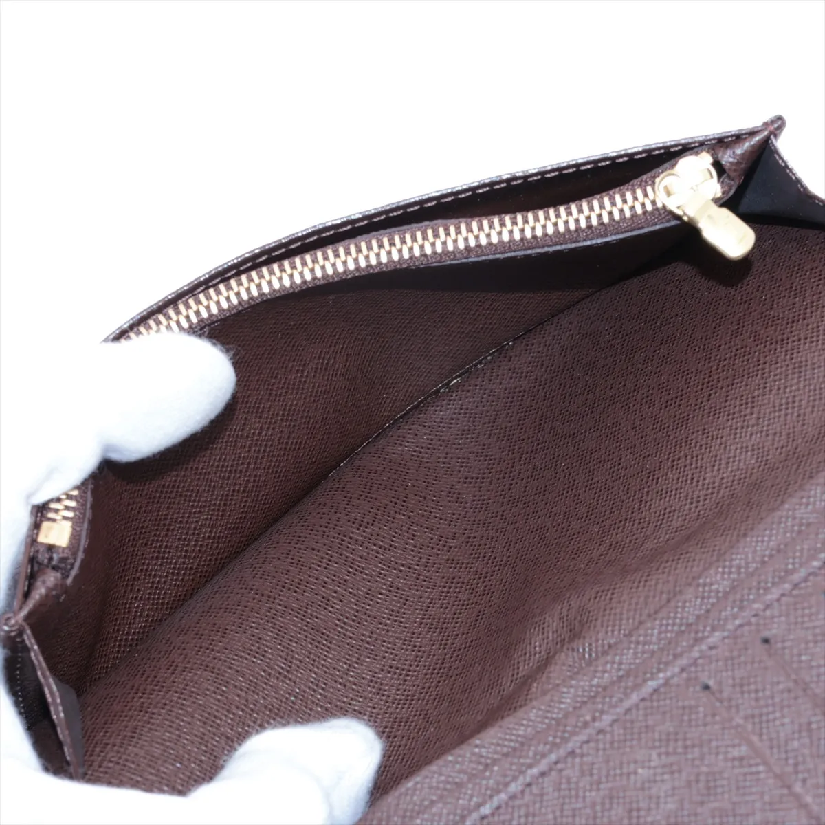 Damier Portefeuille Brazza TS0183 Brown Long Wallet Number of Pockets 14 — view 7