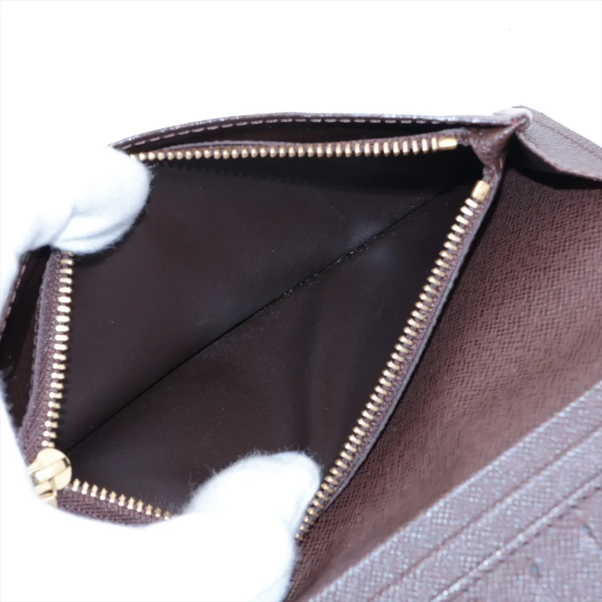 Damier Portefeuille Brazza TS0183 Brown Long Wallet Number of Pockets 14 — view 9