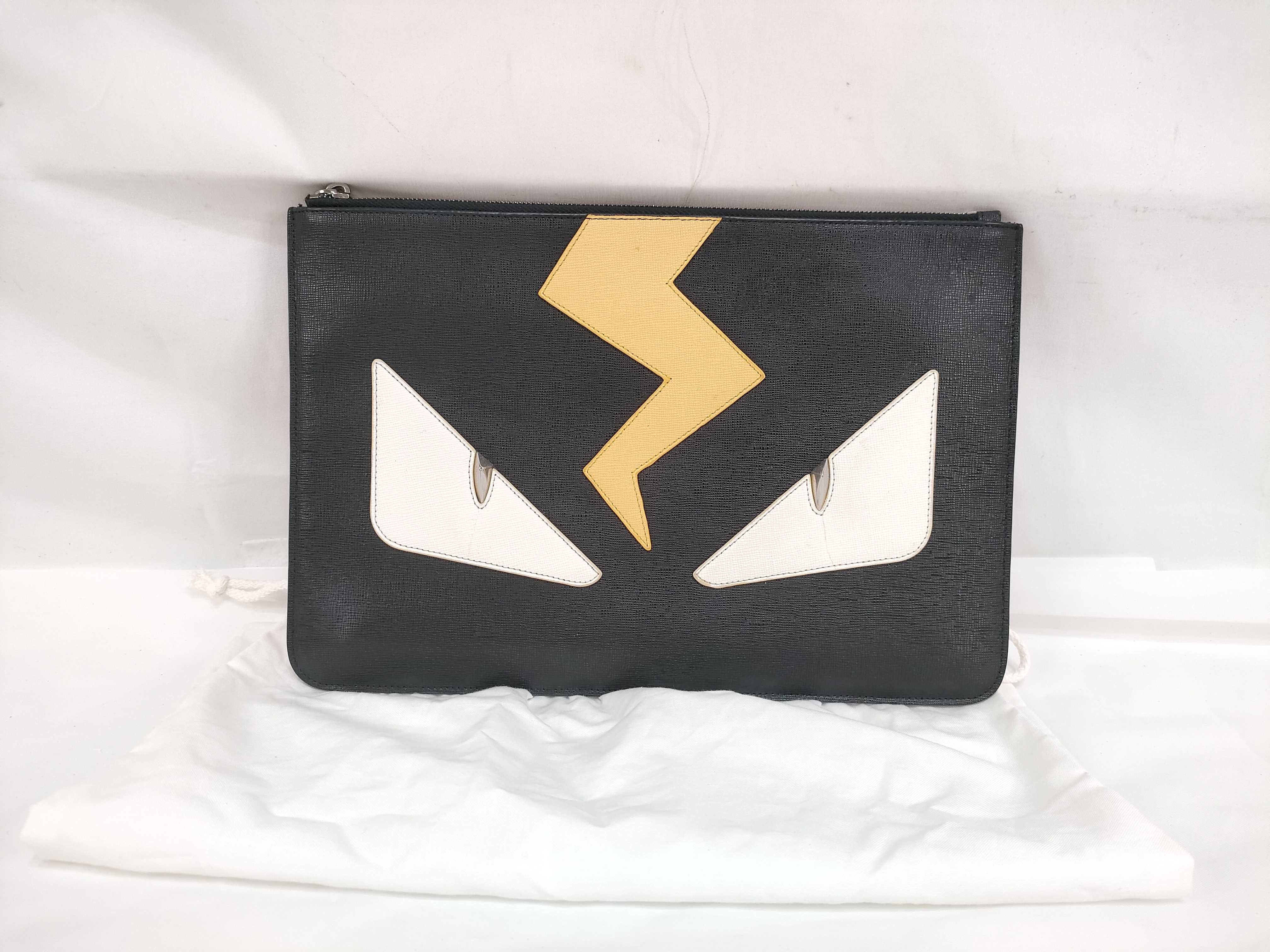 Monster Clutch Black Yellow Clutch Bag