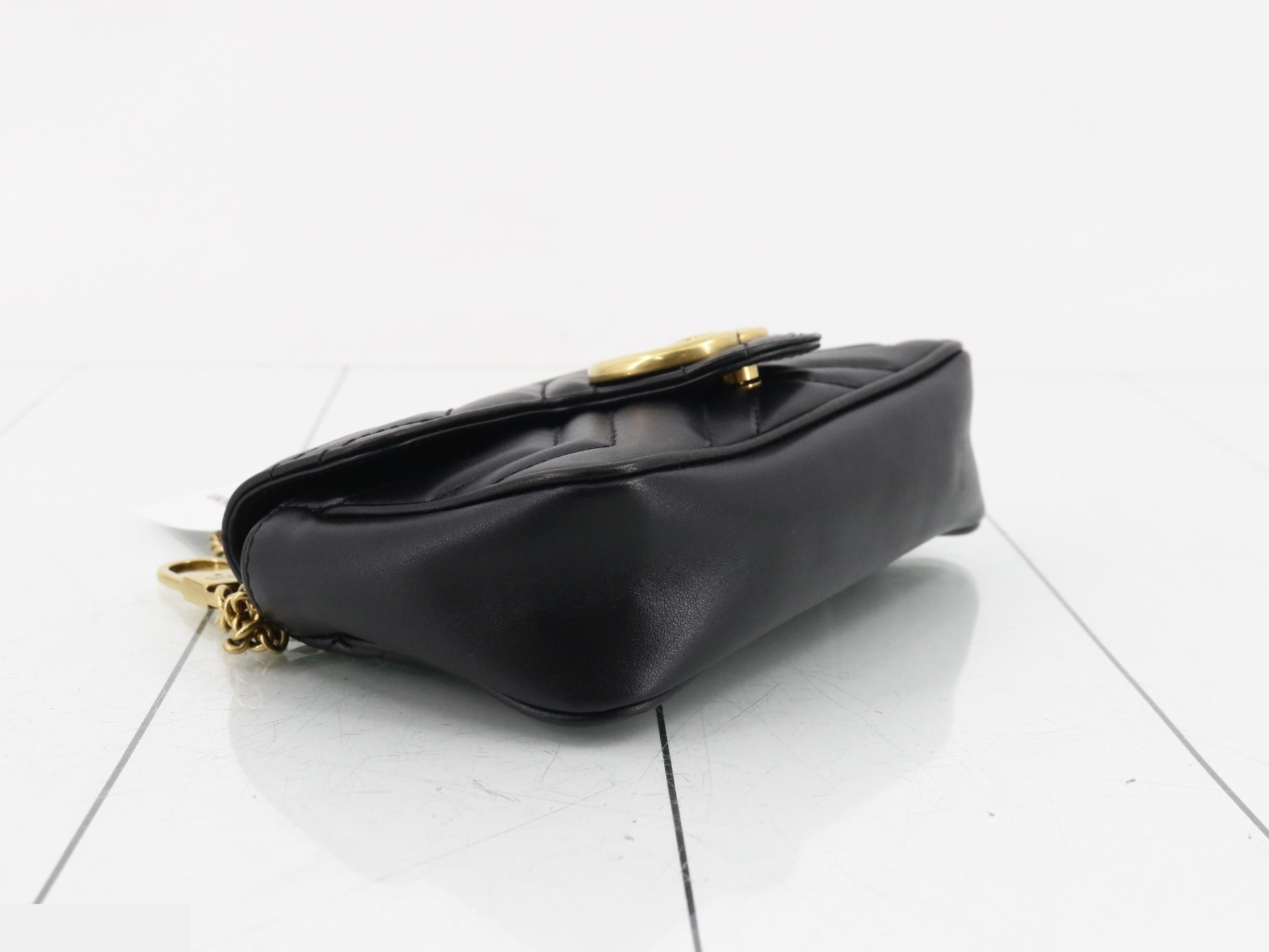 GG Marmont Leather Chain Shoulder Bag — view 5