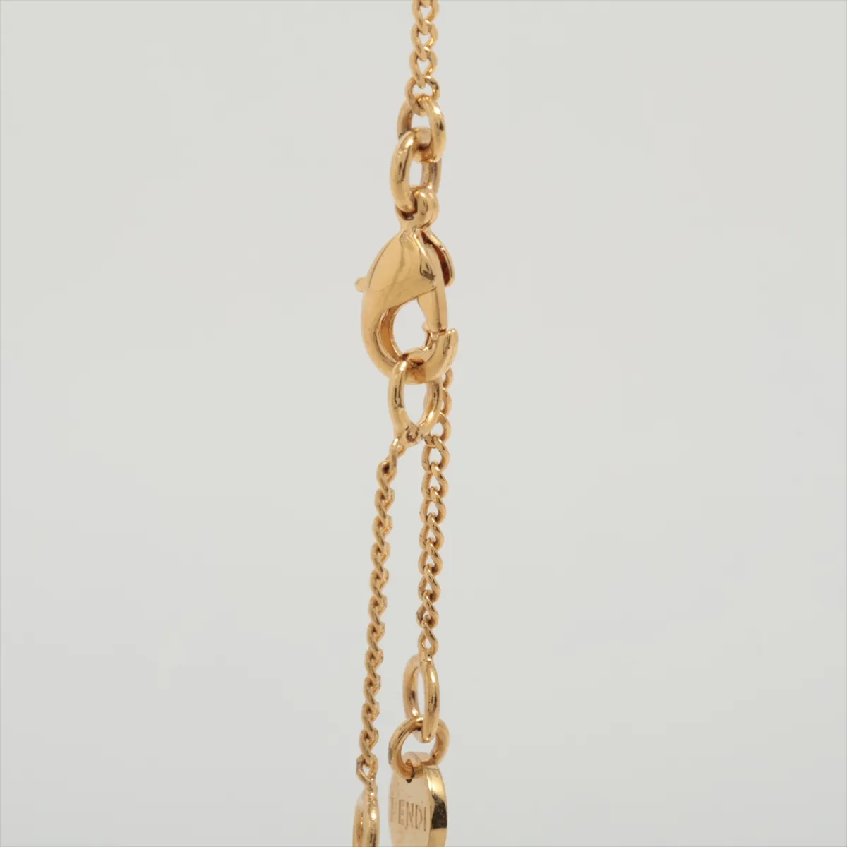 Logo Necklace GP x Rhinestone Gold — view 3