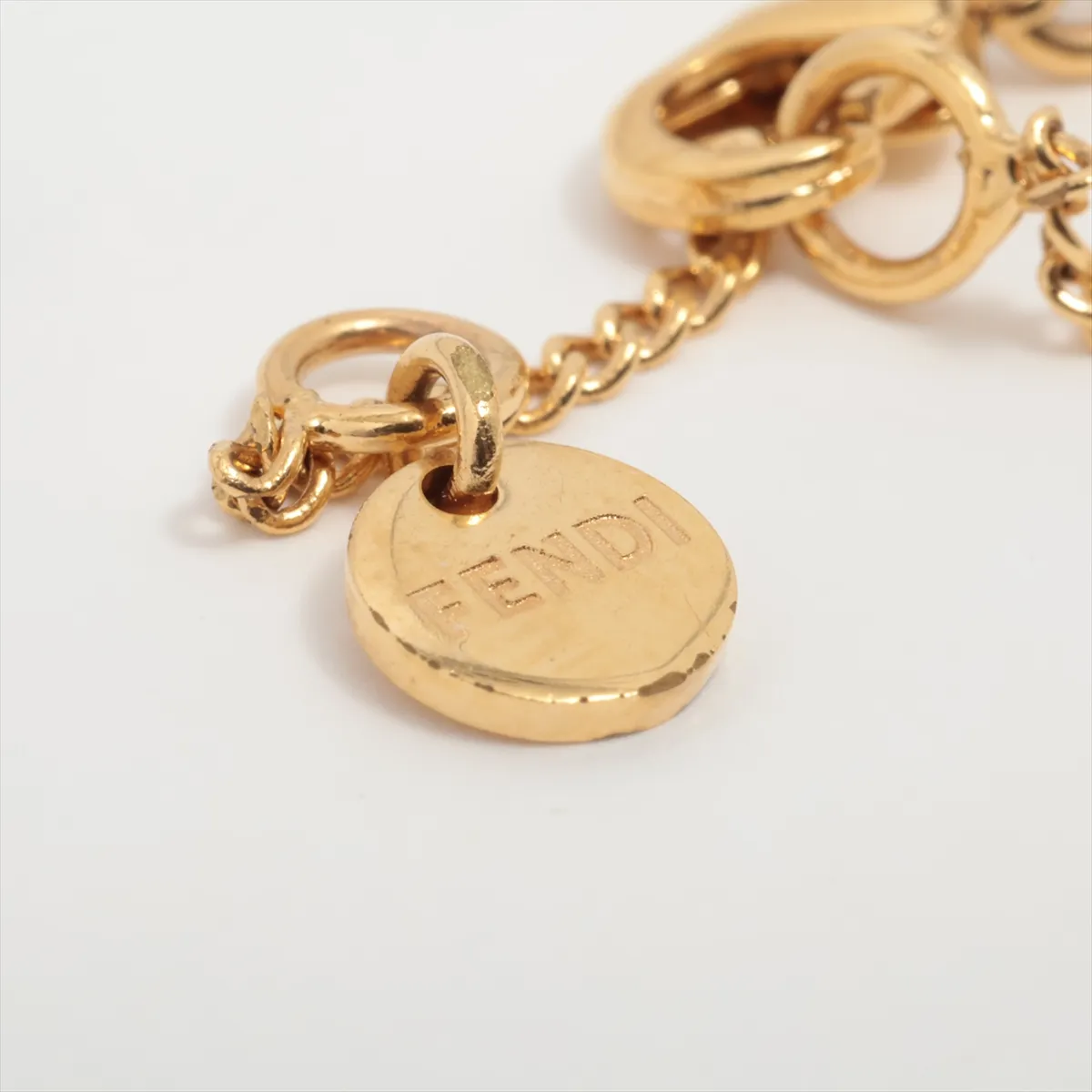 Logo Necklace GP x Rhinestone Gold — view 4
