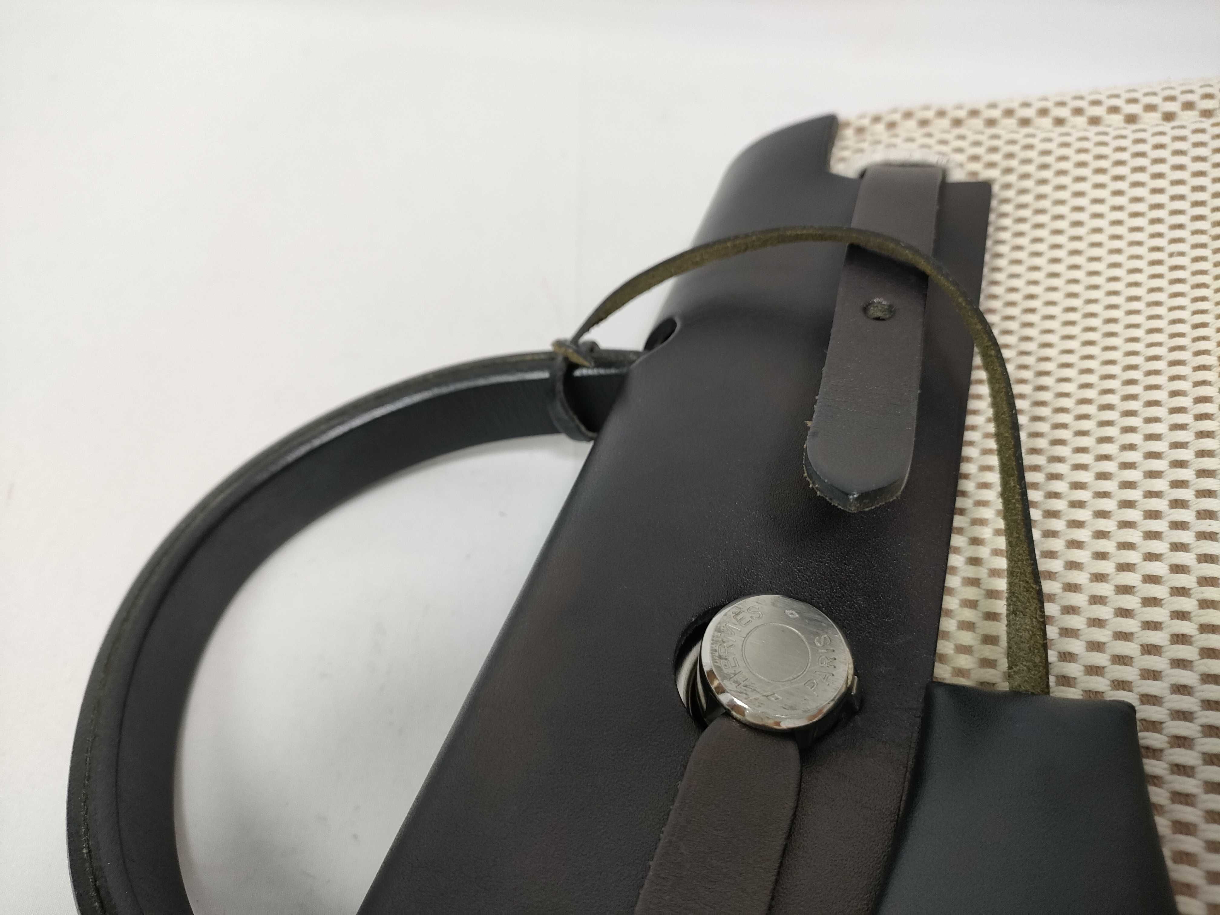 Herbag PM G stamp Black canvas x leather shoulder bag — view 11