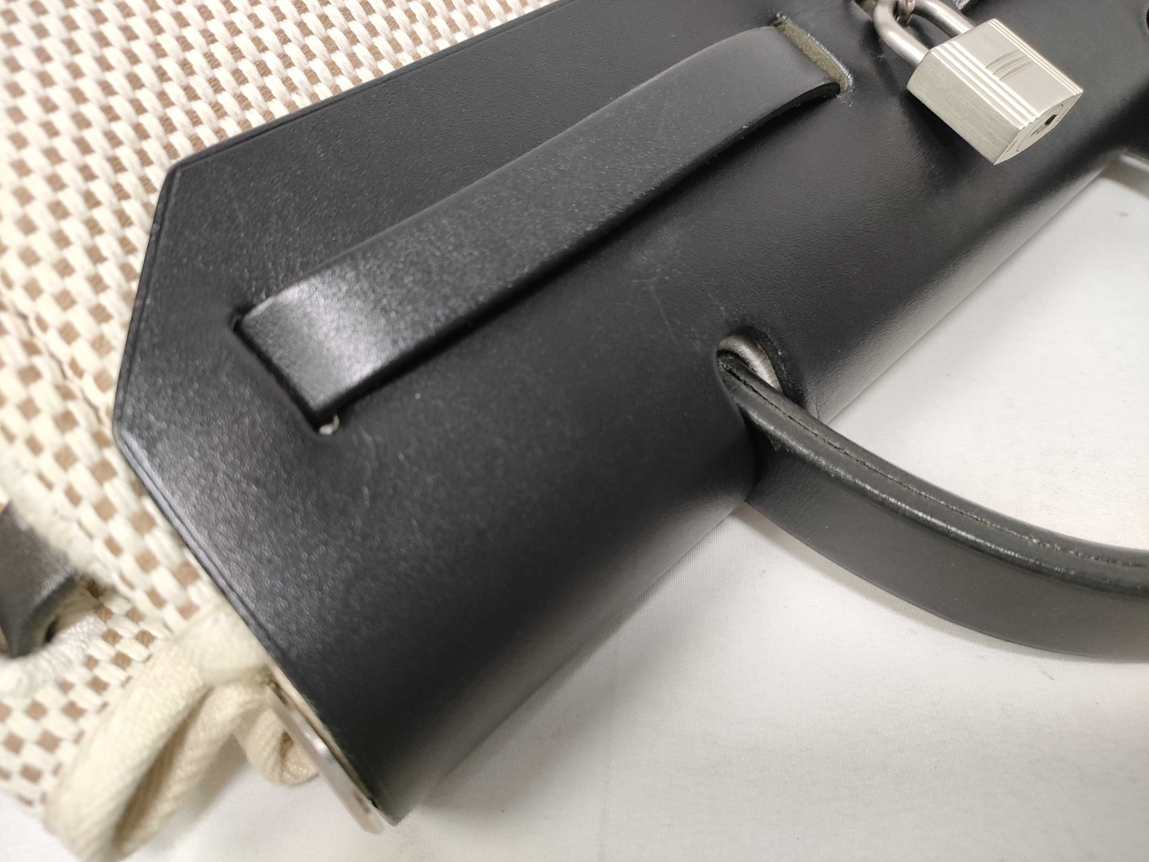Herbag PM G stamp Black canvas x leather shoulder bag — view 8