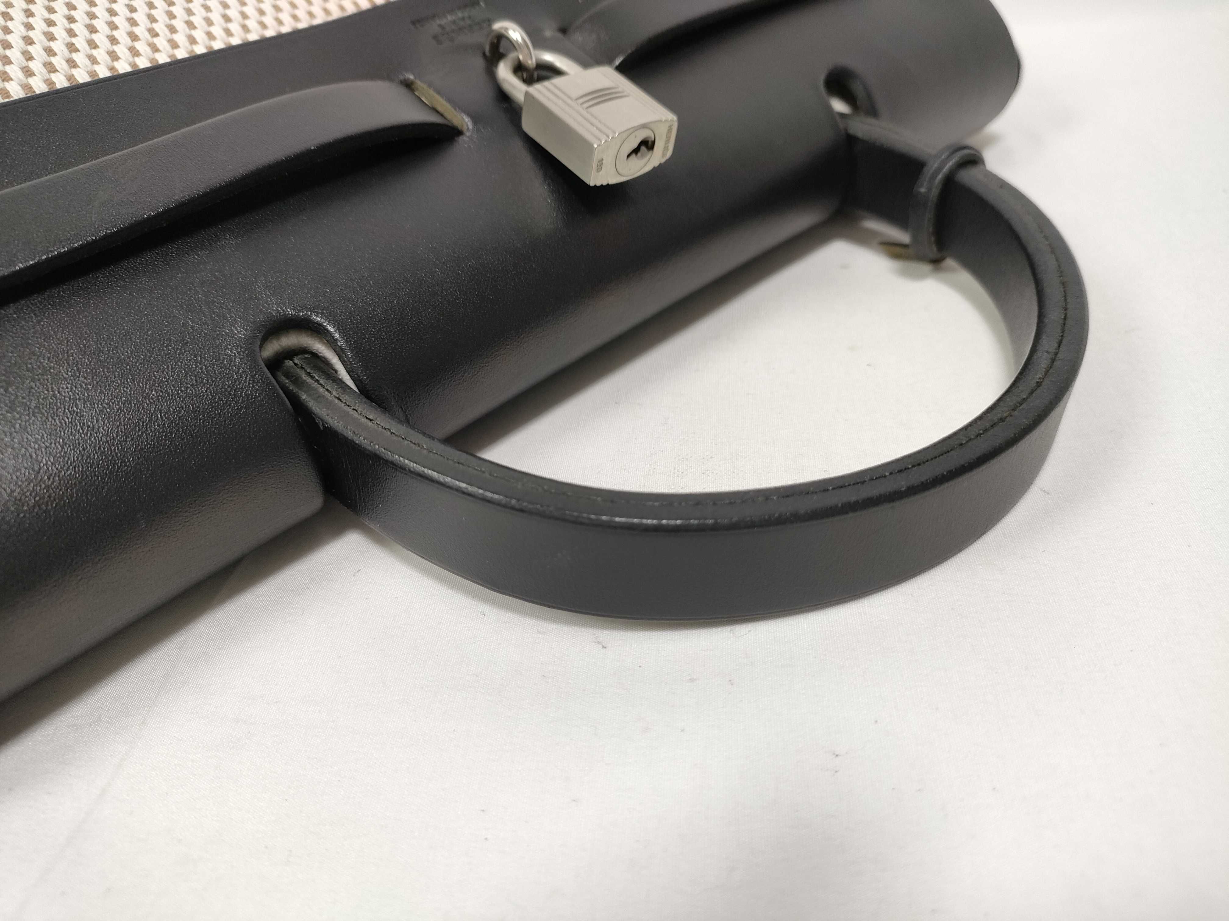 Herbag PM G stamp Black canvas x leather shoulder bag — view 9