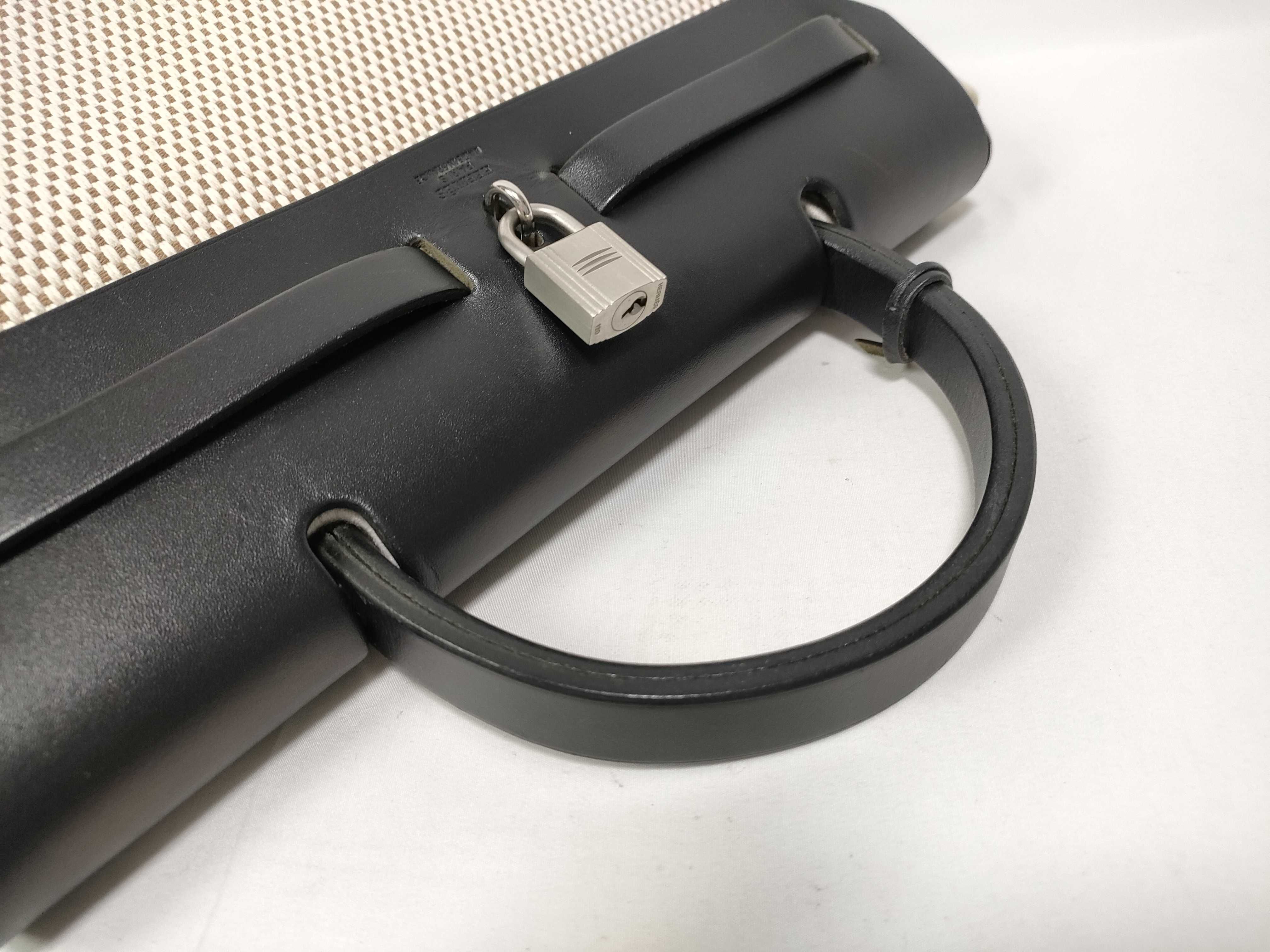 Herbag PM G stamp Black canvas x leather shoulder bag — view 10
