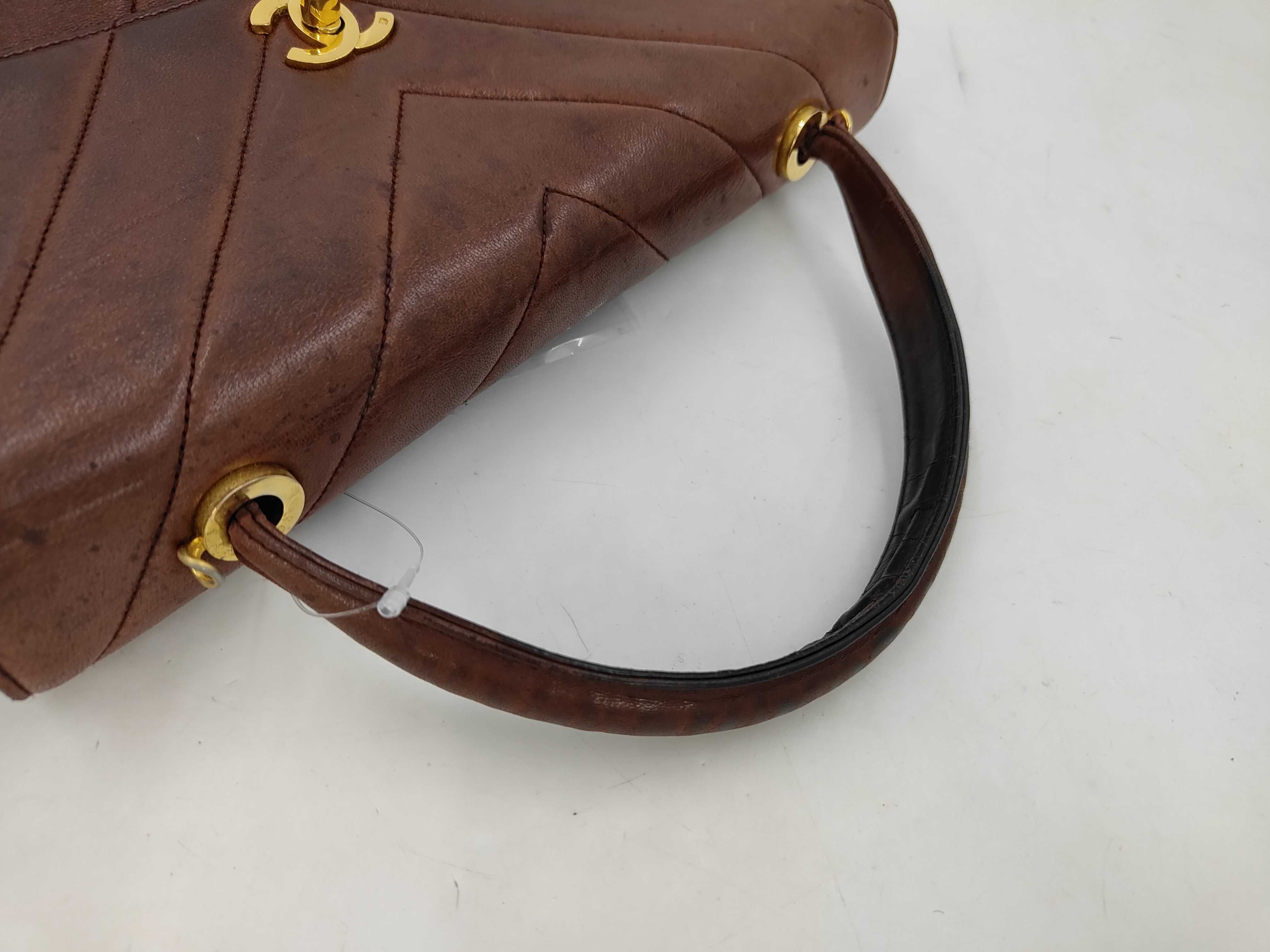 Chevron Burgundy Handbag — view 3