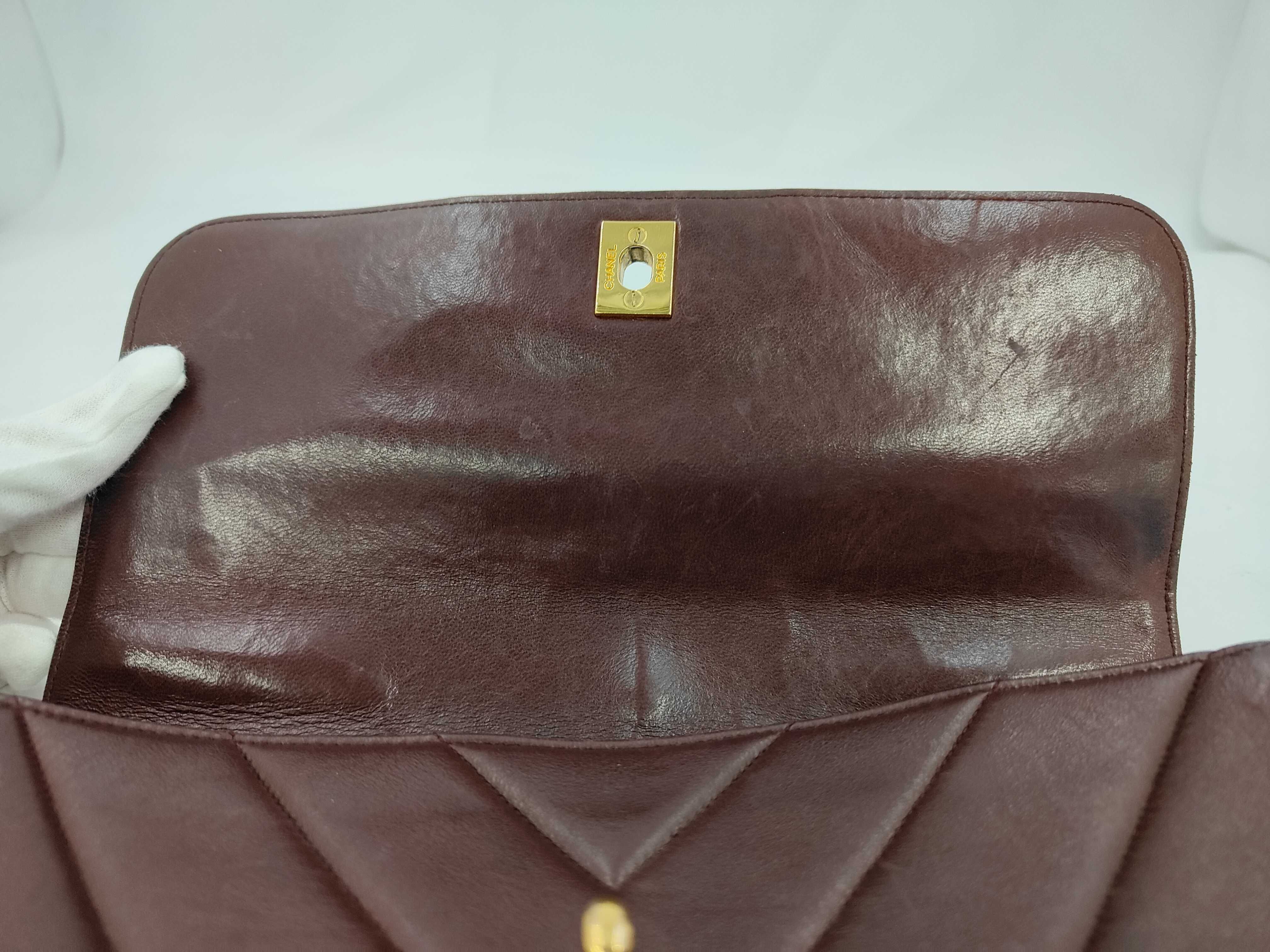 Chevron Burgundy Handbag — view 8