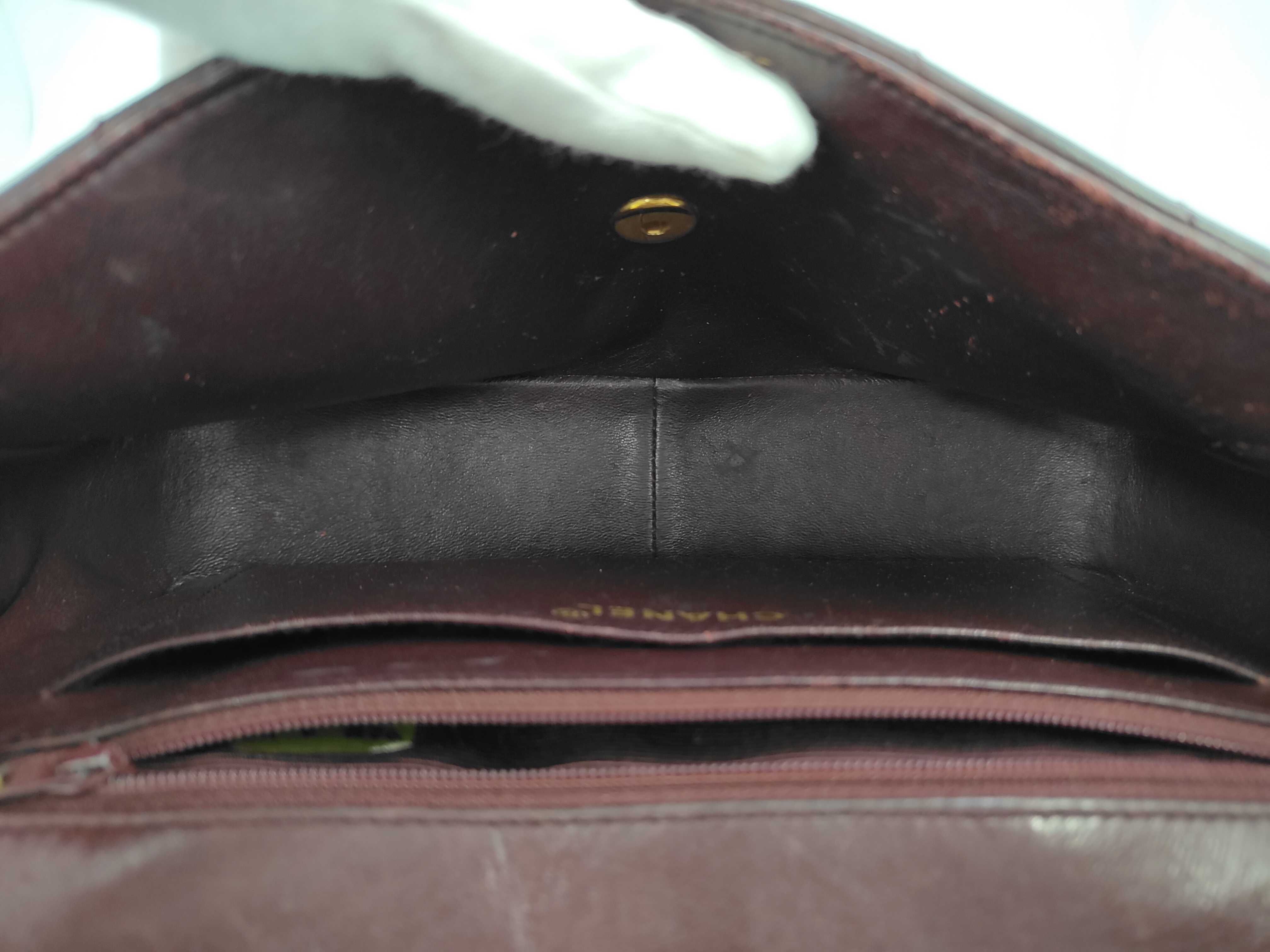 Chevron Burgundy Handbag — view 9