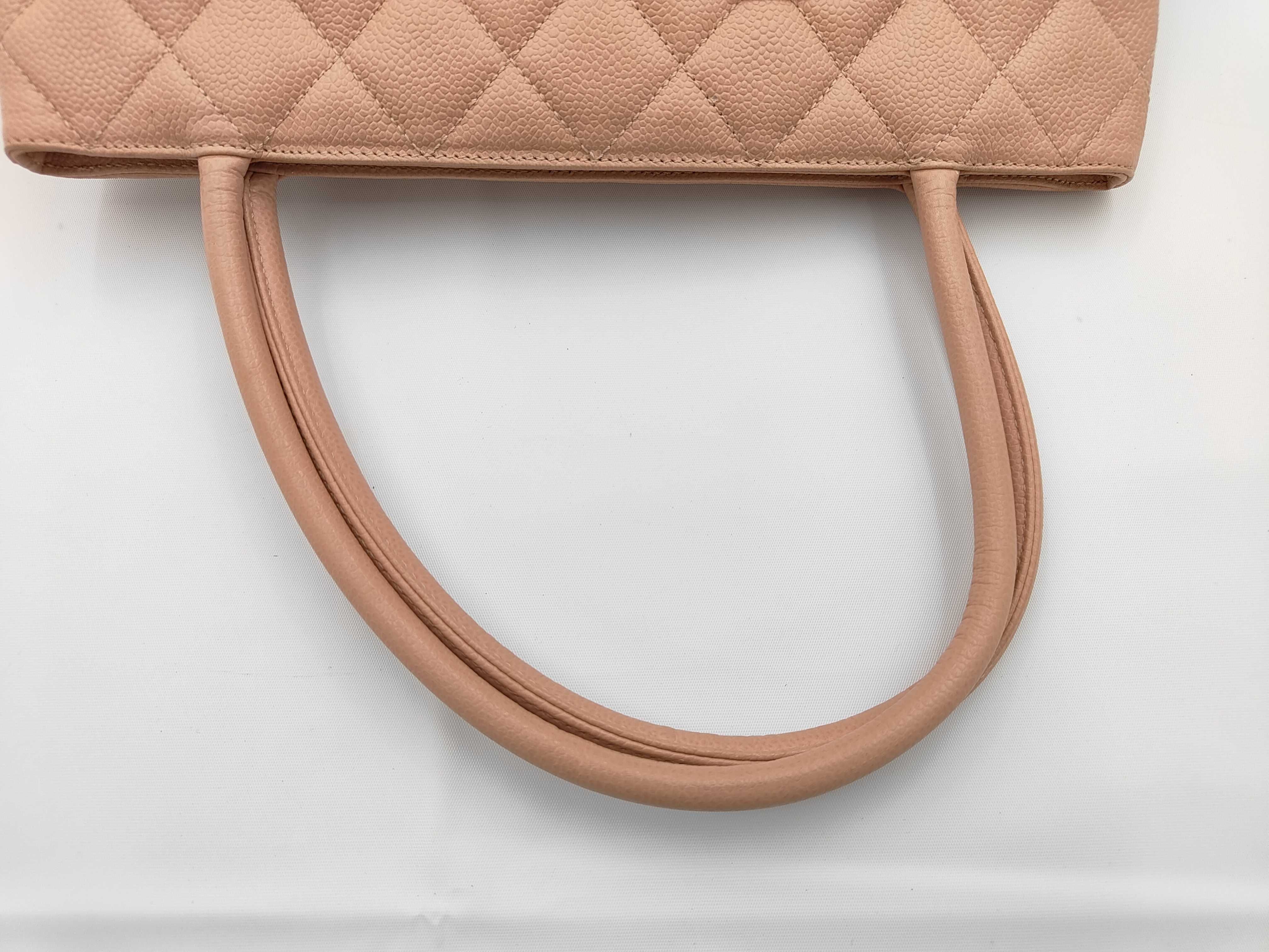Reissue Tote Bag, Caviar Leather, Pink Beige, Gold Hardware, 6388868 Tote Bag — view 3