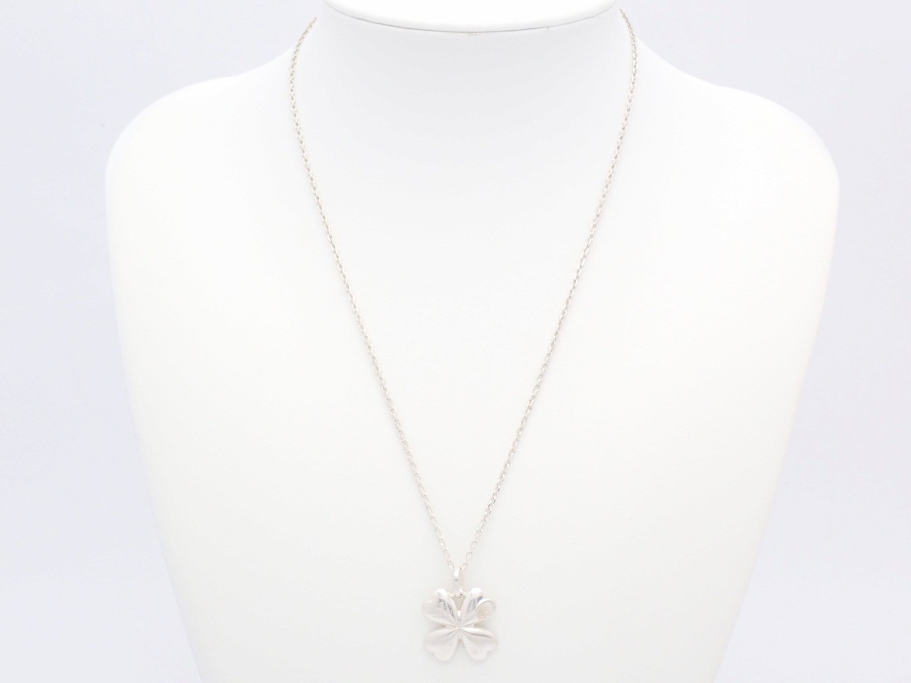 Clover Necklace, 925 Sterling Silver, 9.4g, Chain approx. 45cm — view 2
