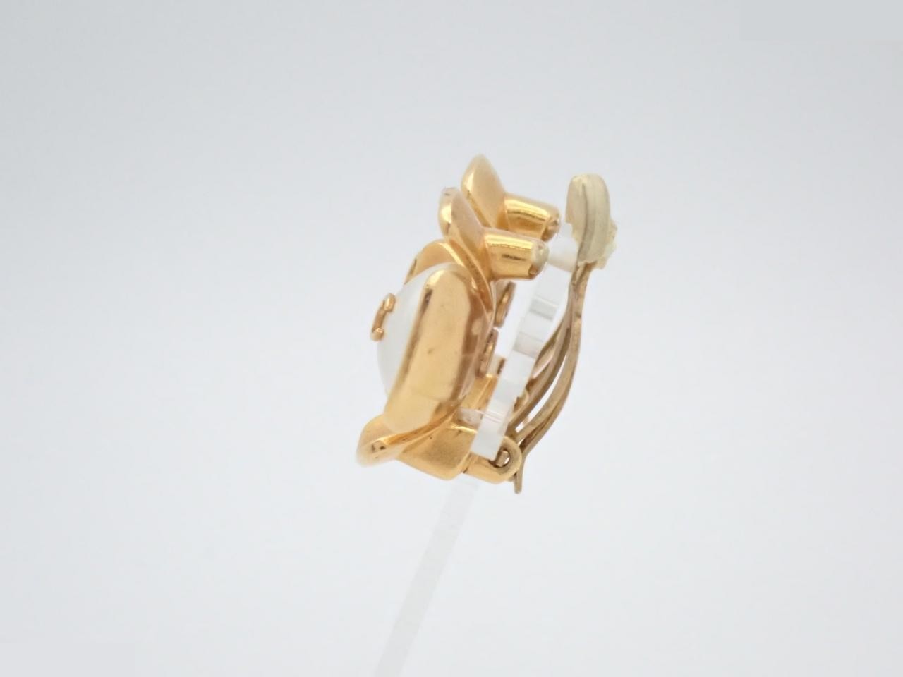 Camellia Earrings, Faux Pearl — view 3