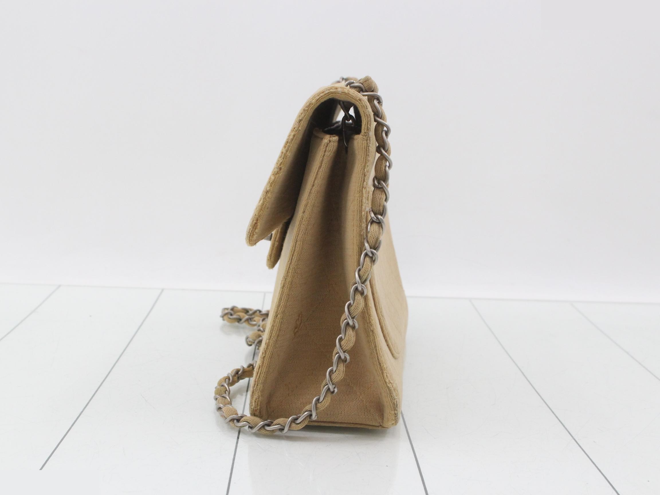 Cotton Canvas Chain Shoulder Bag — view 3