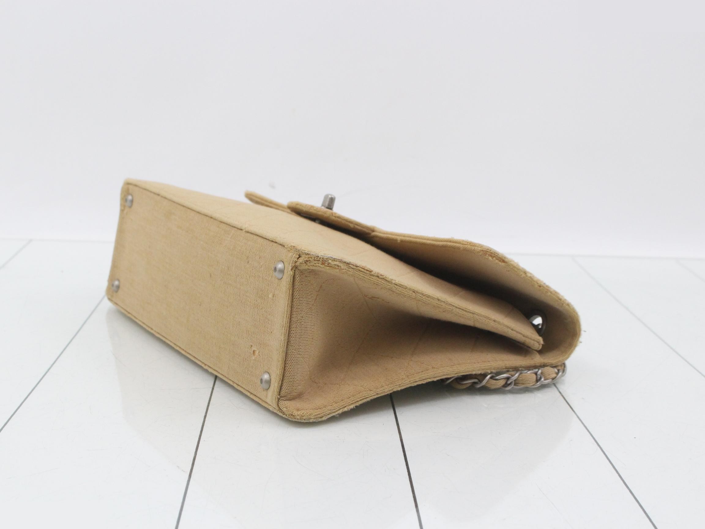 Cotton Canvas Chain Shoulder Bag — view 6