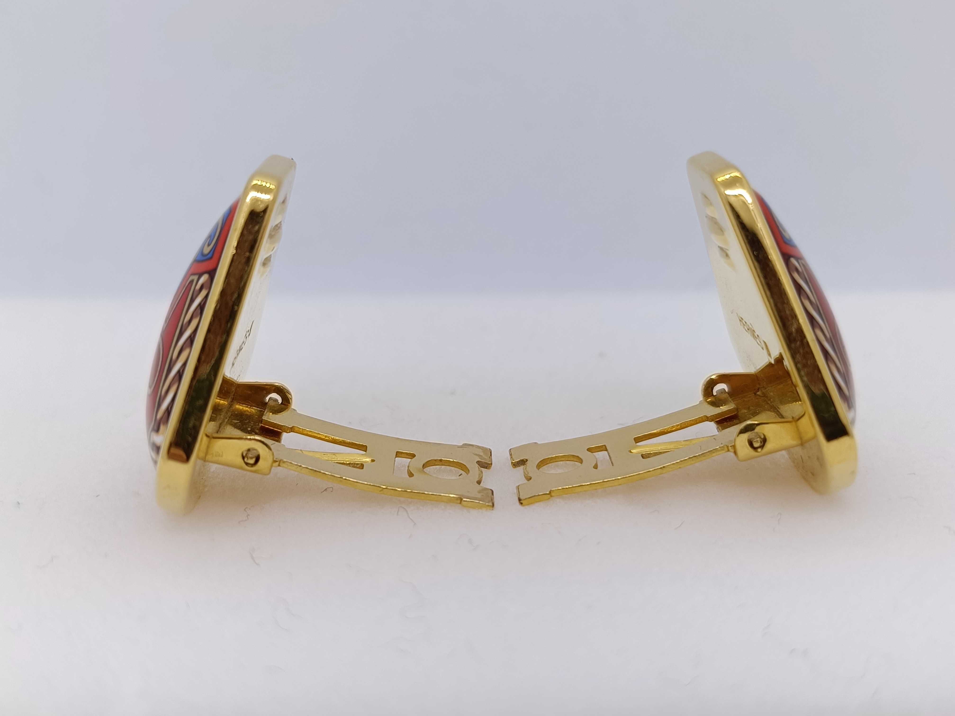 enamel earrings — view 3