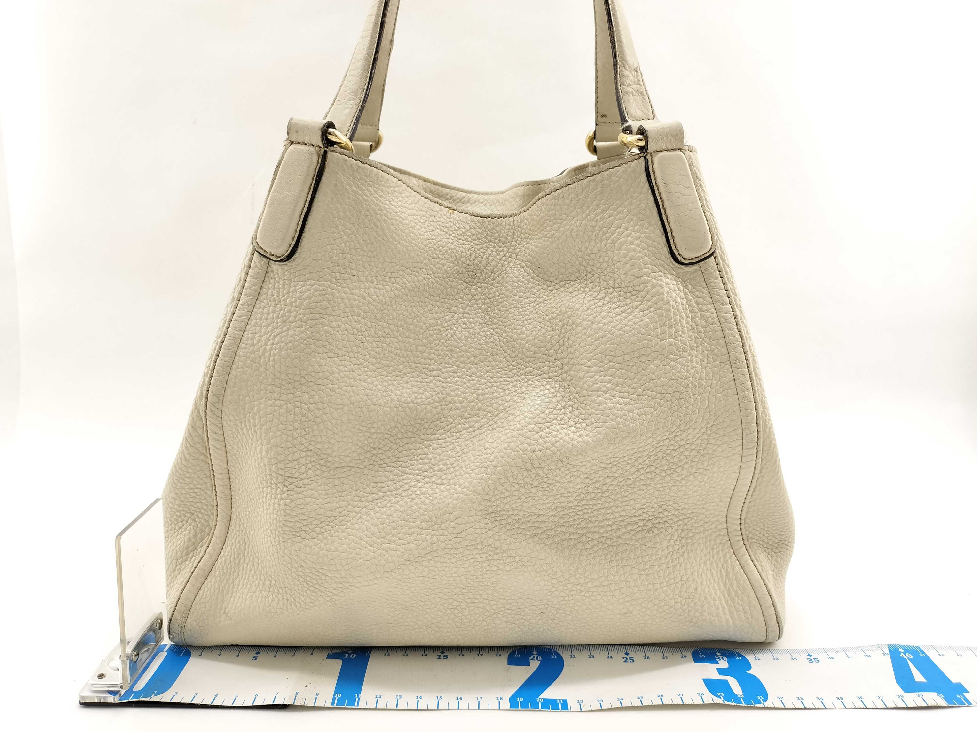 Interlocking G Tote Bag, Ivory Leather, Gold Hardware, 282309 467891 Tote Bag — view 2