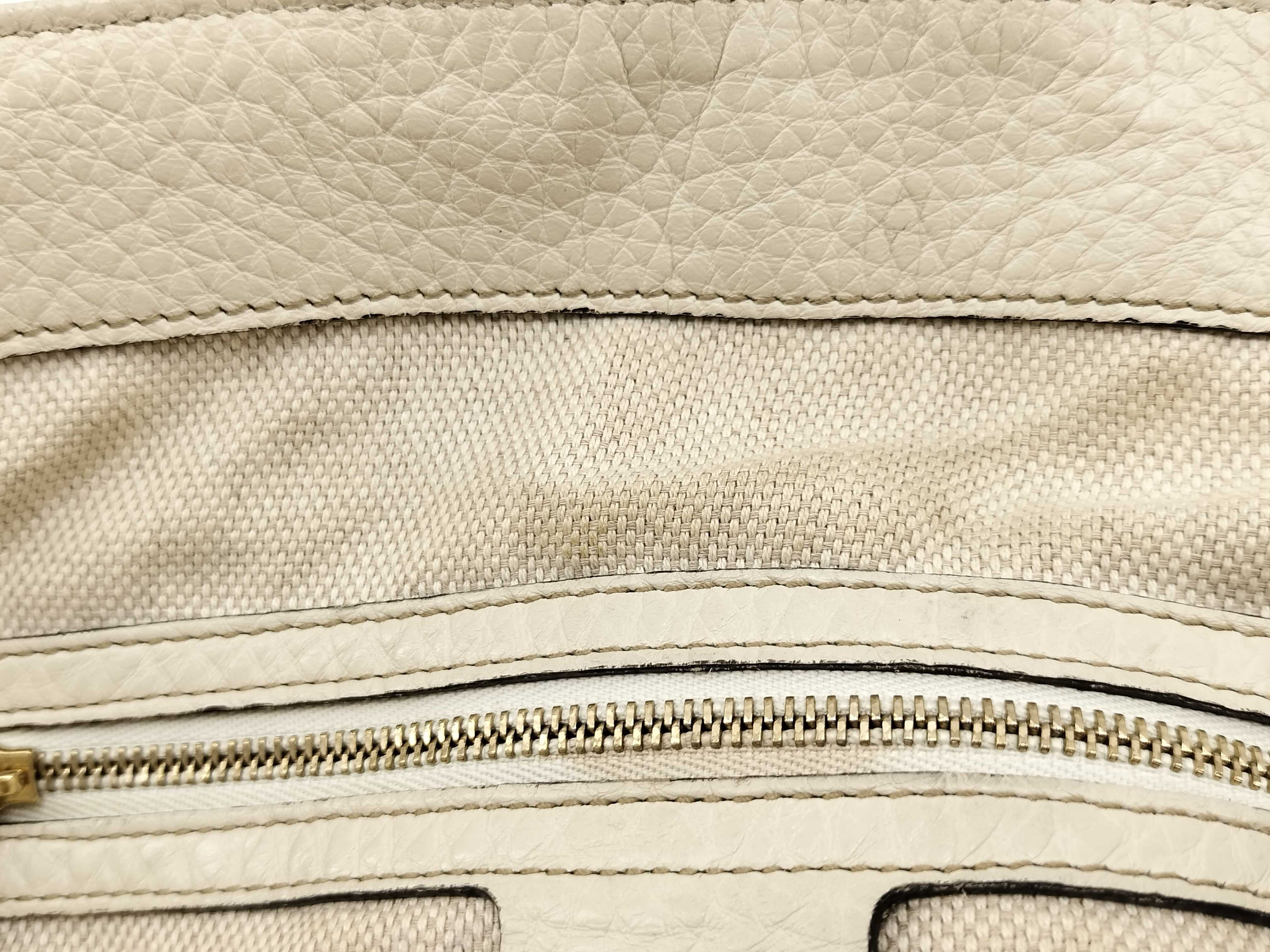 Interlocking G Tote Bag, Ivory Leather, Gold Hardware, 282309 467891 Tote Bag — view 13
