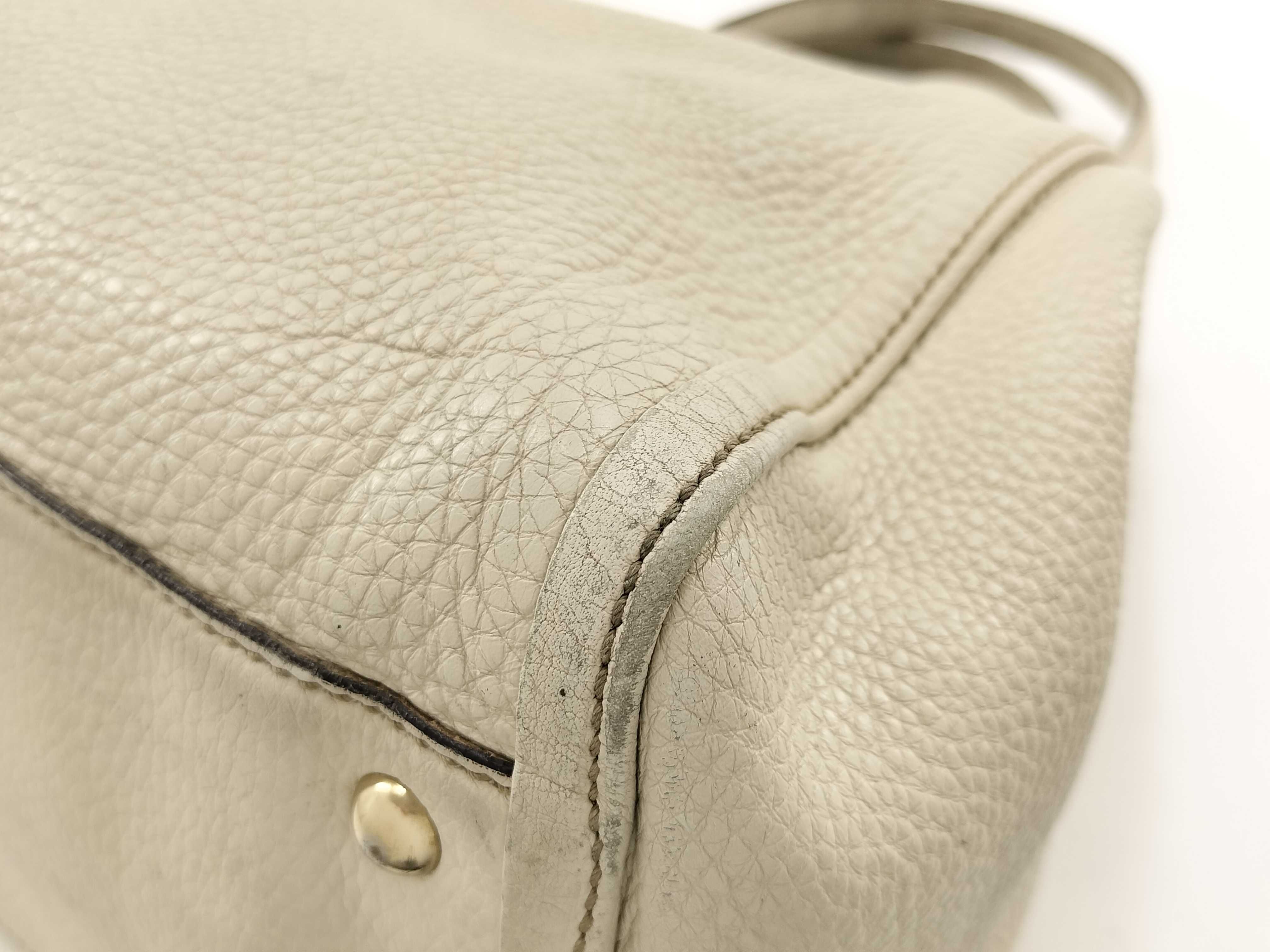 Interlocking G Tote Bag, Ivory Leather, Gold Hardware, 282309 467891 Tote Bag — view 5