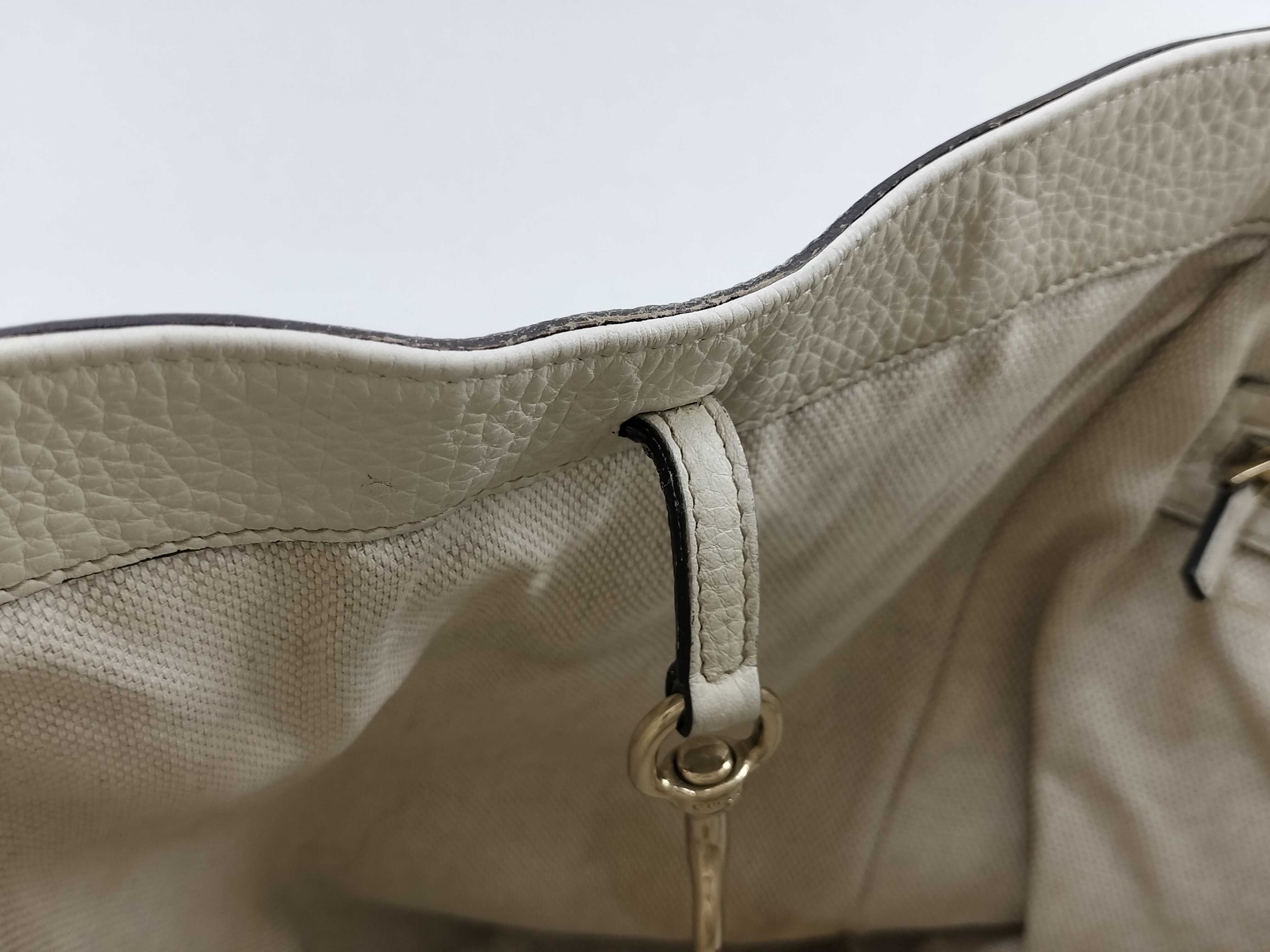 Interlocking G Tote Bag, Ivory Leather, Gold Hardware, 282309 467891 Tote Bag — view 10