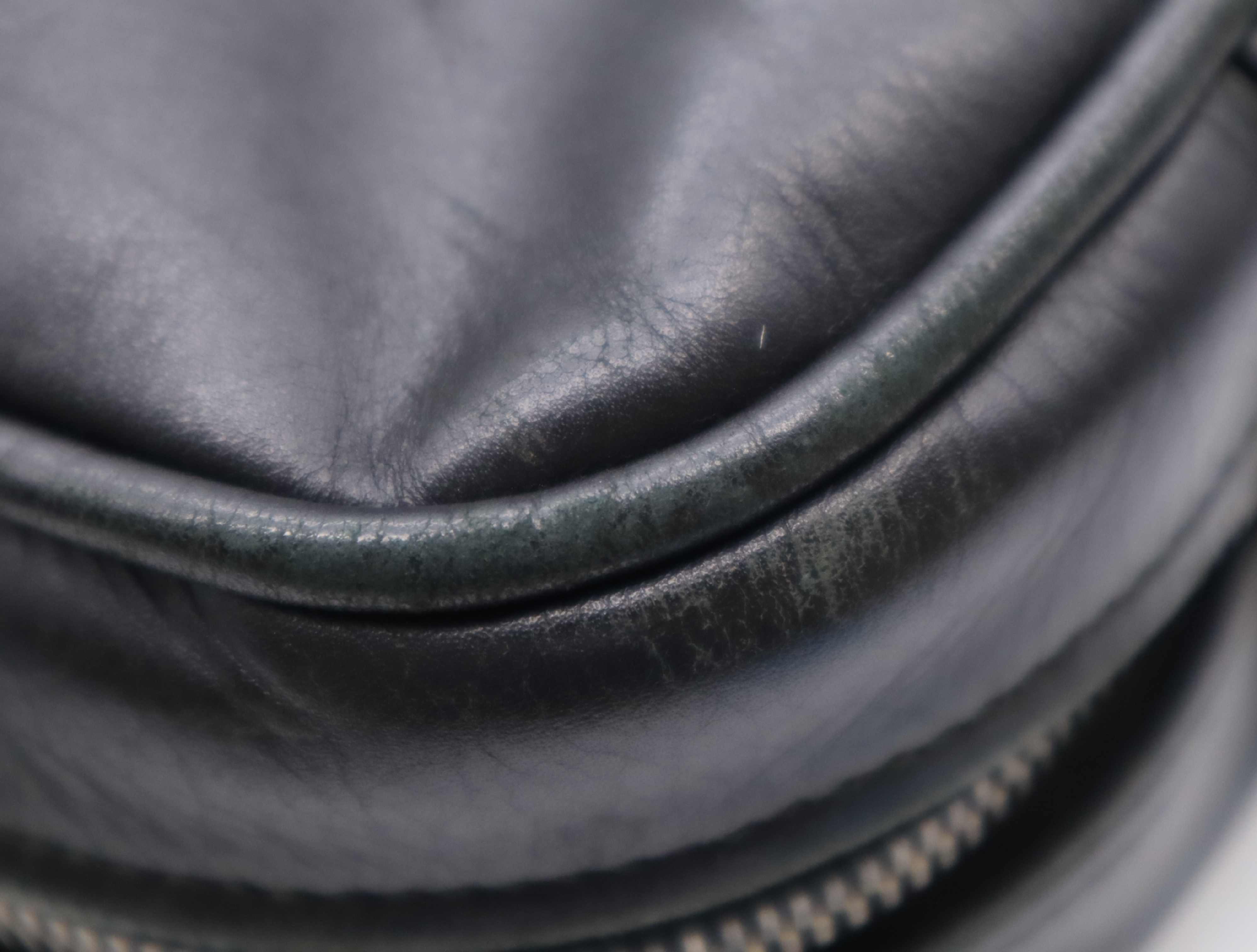 Leather Handbag, Black, Silver Hardware — view 11