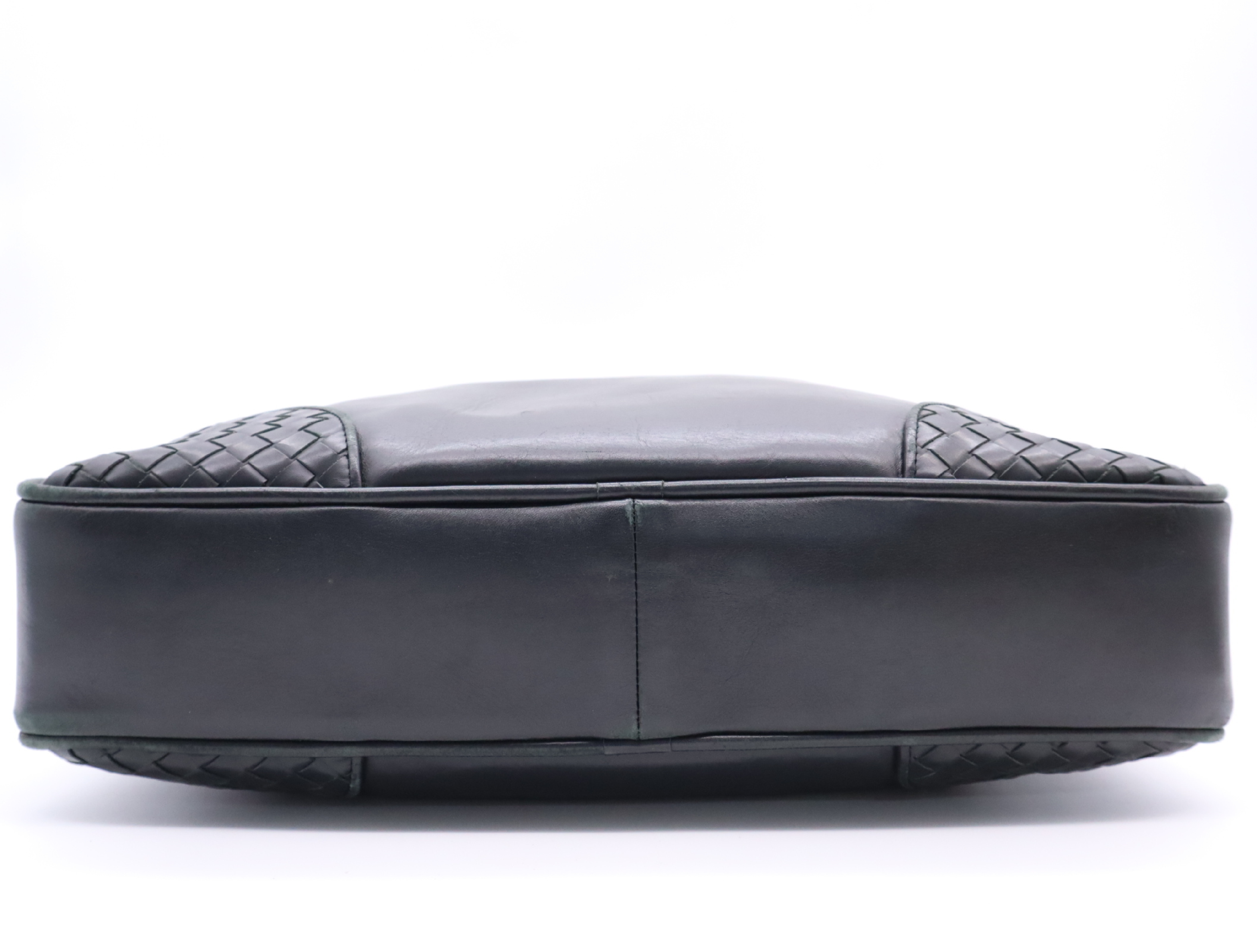 Leather Handbag, Black, Silver Hardware — view 4