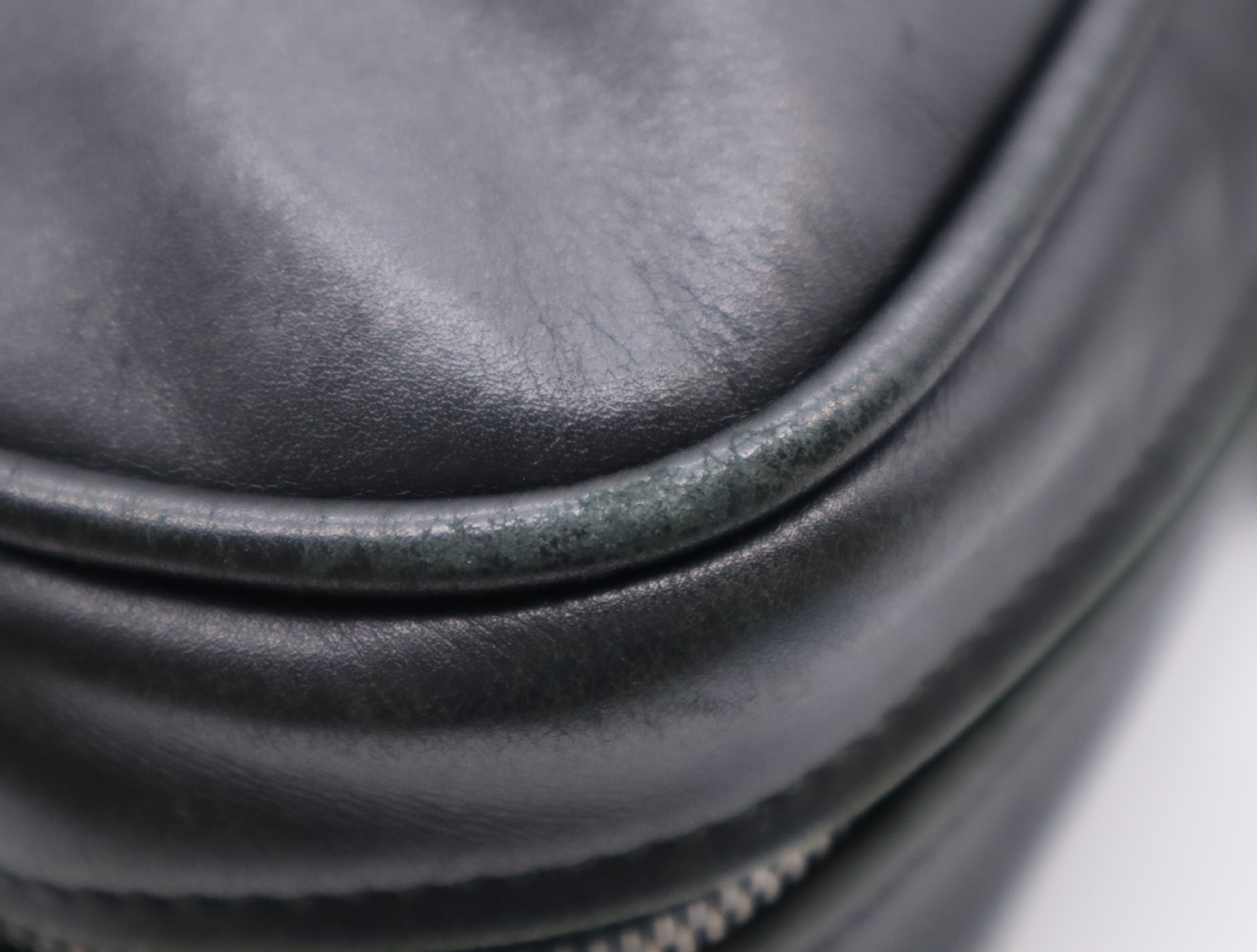 Leather Handbag, Black, Silver Hardware — view 8