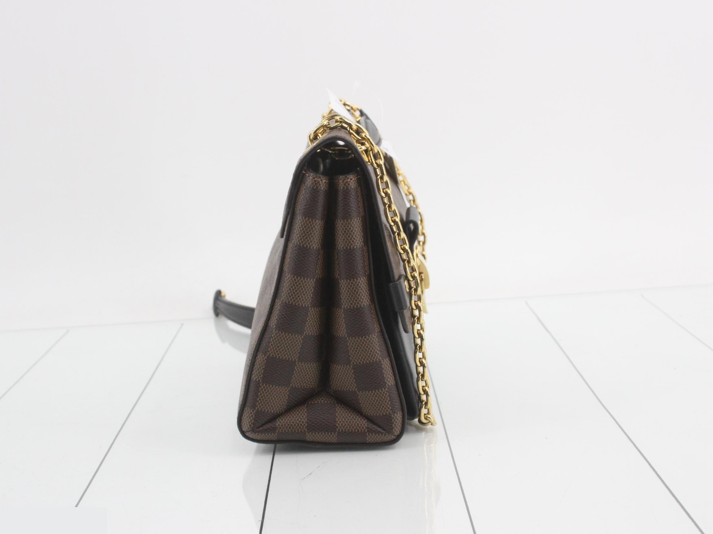 Damier Vavin PM Noir Shoulder Bag — view 4